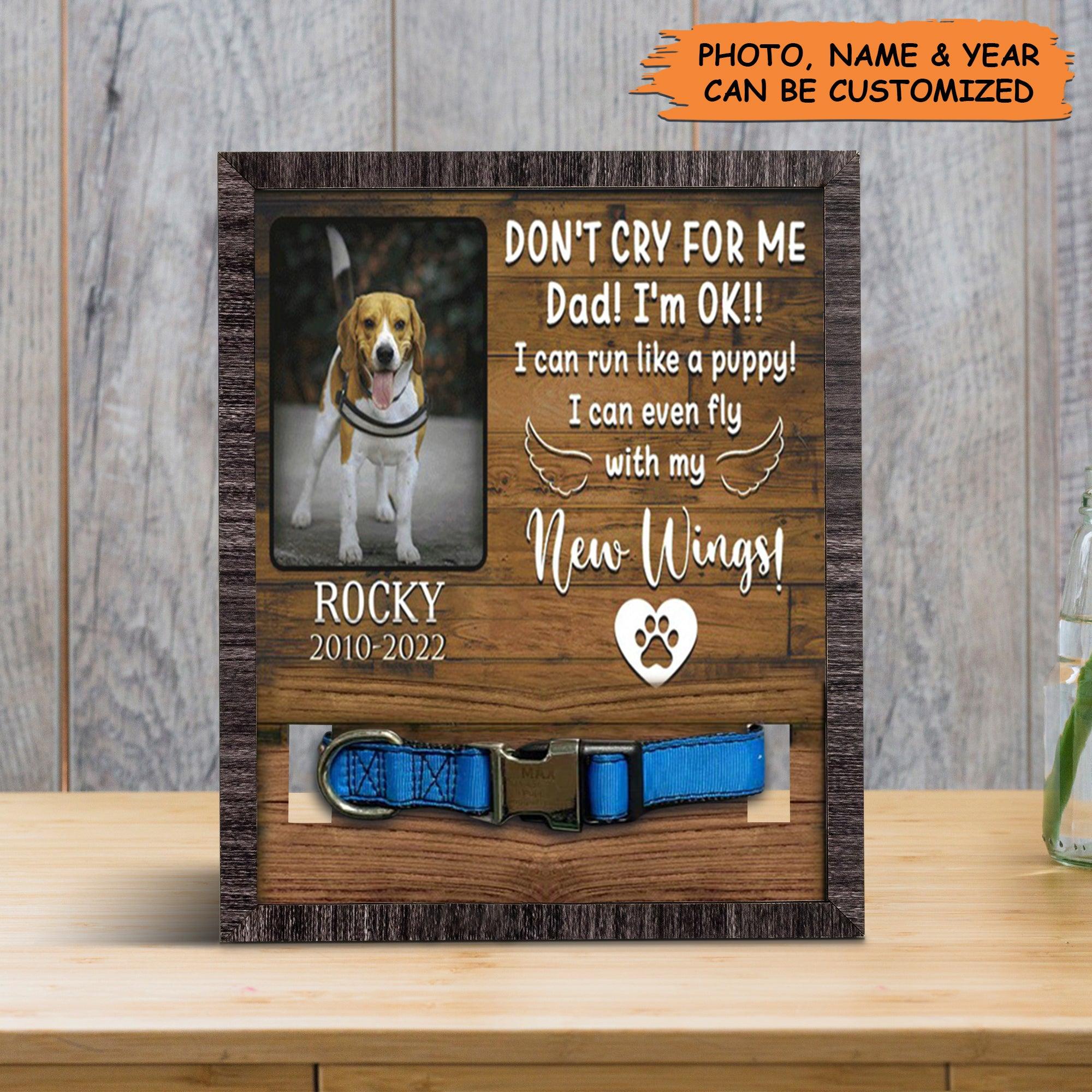 Personalized Pet Collar Frame - Custom A Beagle Pet Picture Frames, Pet Loss Sympathy, Memorial Pet Collar Sign - Gift For Grieving Pet Owner - Image 3