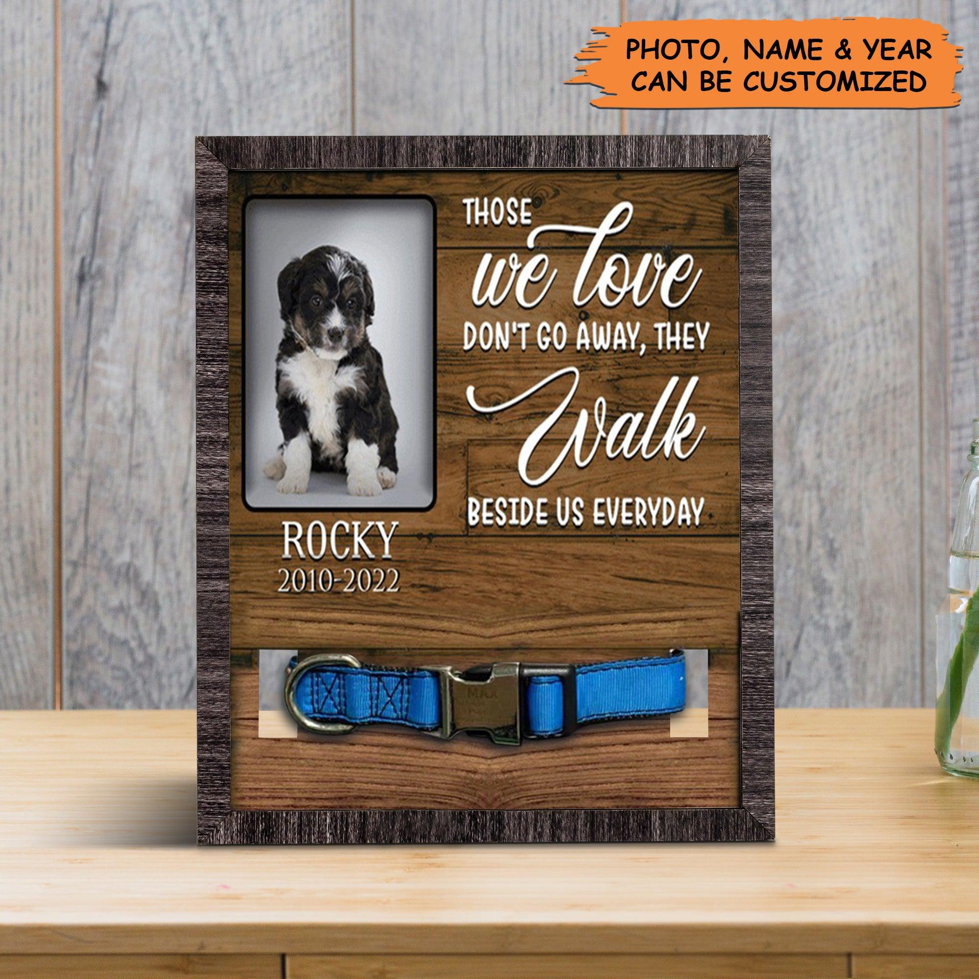 Personalized Pet Collar Frame - Custom A Bernedoodle Pet Picture Frames, Pet Loss Sympathy, Memorial Pet Collar Sign - Gift For Grieving Pet Owner - Image 3