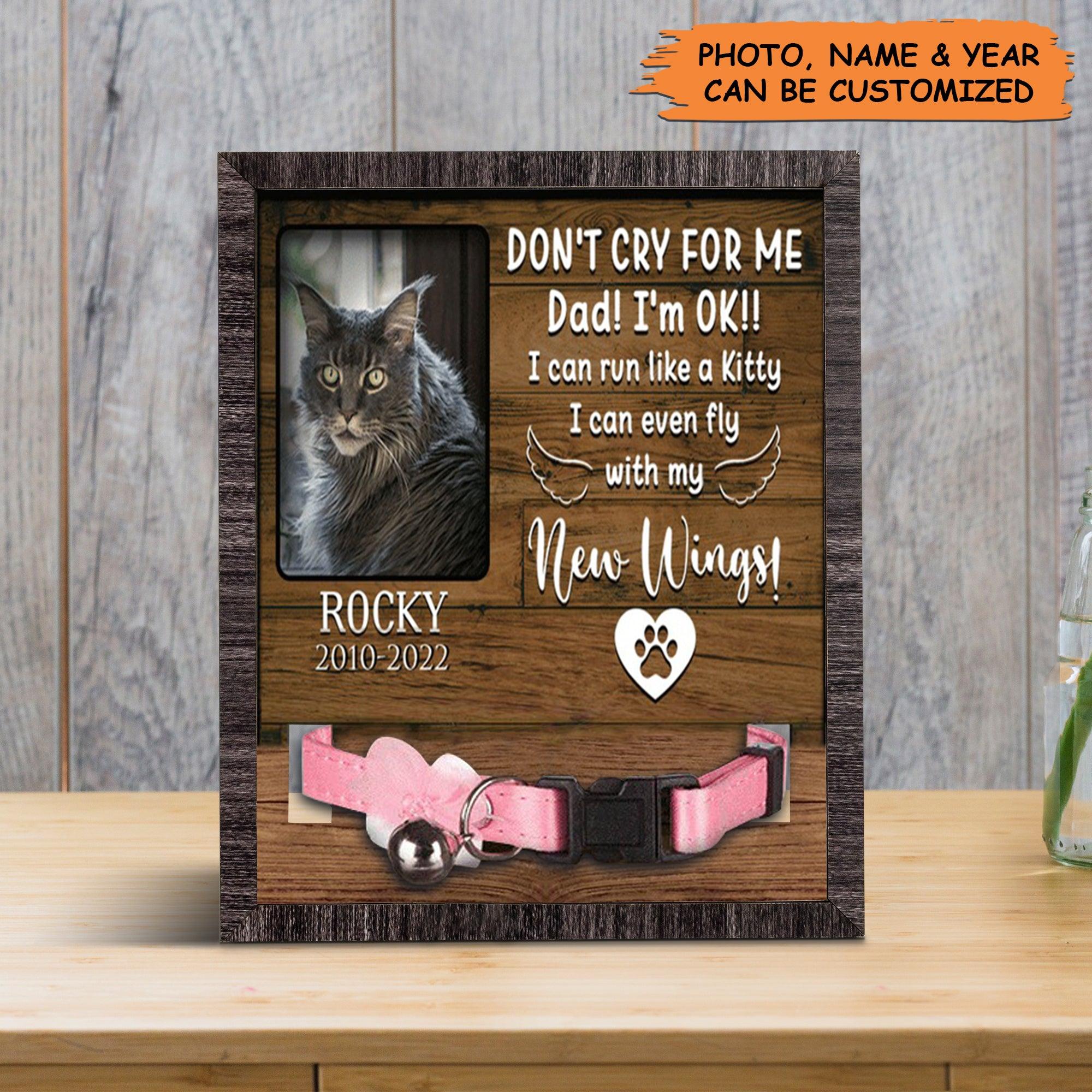 Personalized Pet Collar Frame - Custom A Maine Coon Cat Picture Frames, Pet Loss Sympathy, Memorial Pet Collar Sign - Gift For Grieving Pet Owner - Image 3