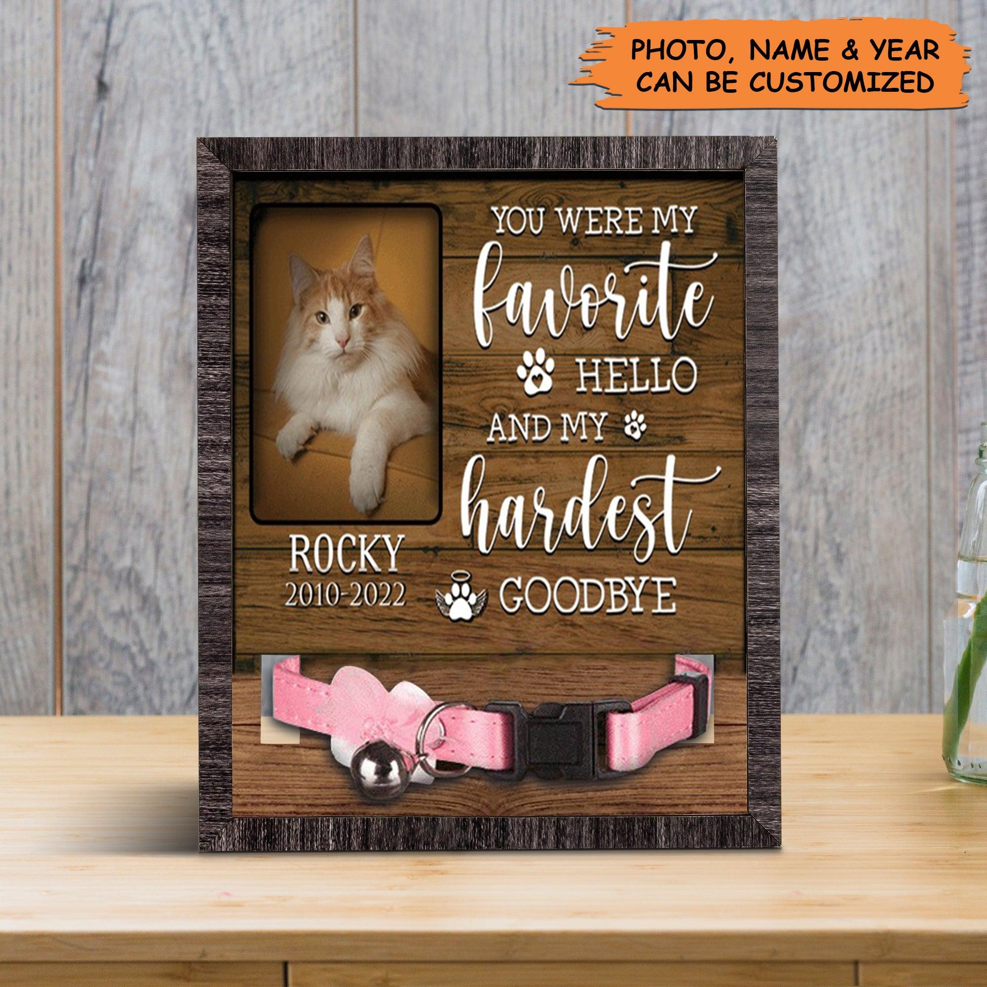 Personalized Pet Collar Frame - Custom A Norwegian Forest Cat Picture Frames, Pet Loss Sympathy, Memorial Pet Collar Sign - Gift For Pet Lovers - Image 2