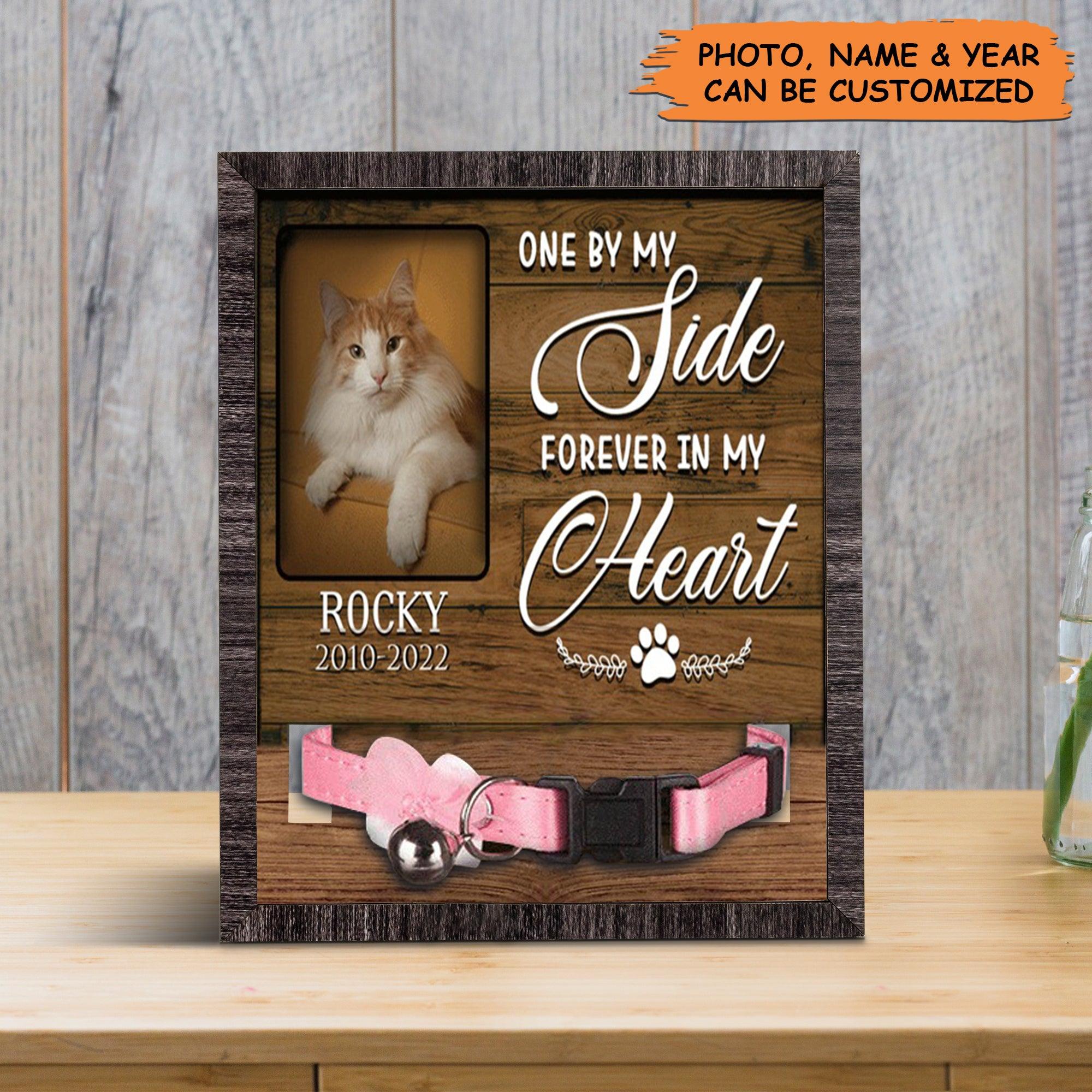 Personalized Pet Collar Frame - Custom A Norwegian Forest Cat Picture Frames, Pet Loss Sympathy, Memorial Pet Collar Sign - Gift For Pet Lovers - Image 5