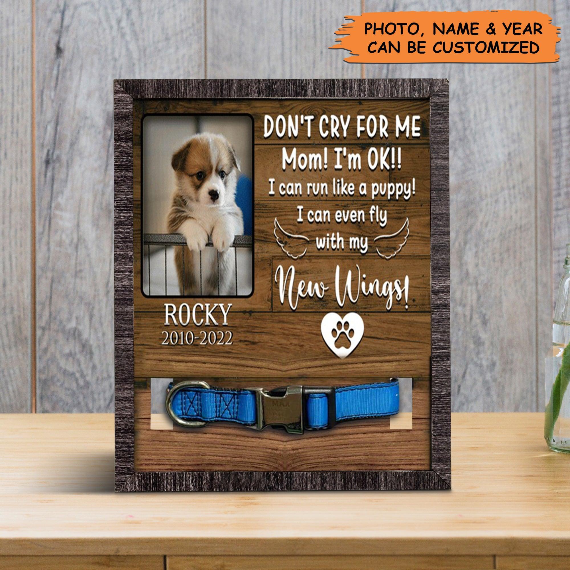Personalized Pet Collar Frame - Custom A Pembroke Welsh Corgi Picture Frames, Pet Loss Sympathy, Memorial Pet Collar Sign- Gift For Grieving Pet Owner - Image 2