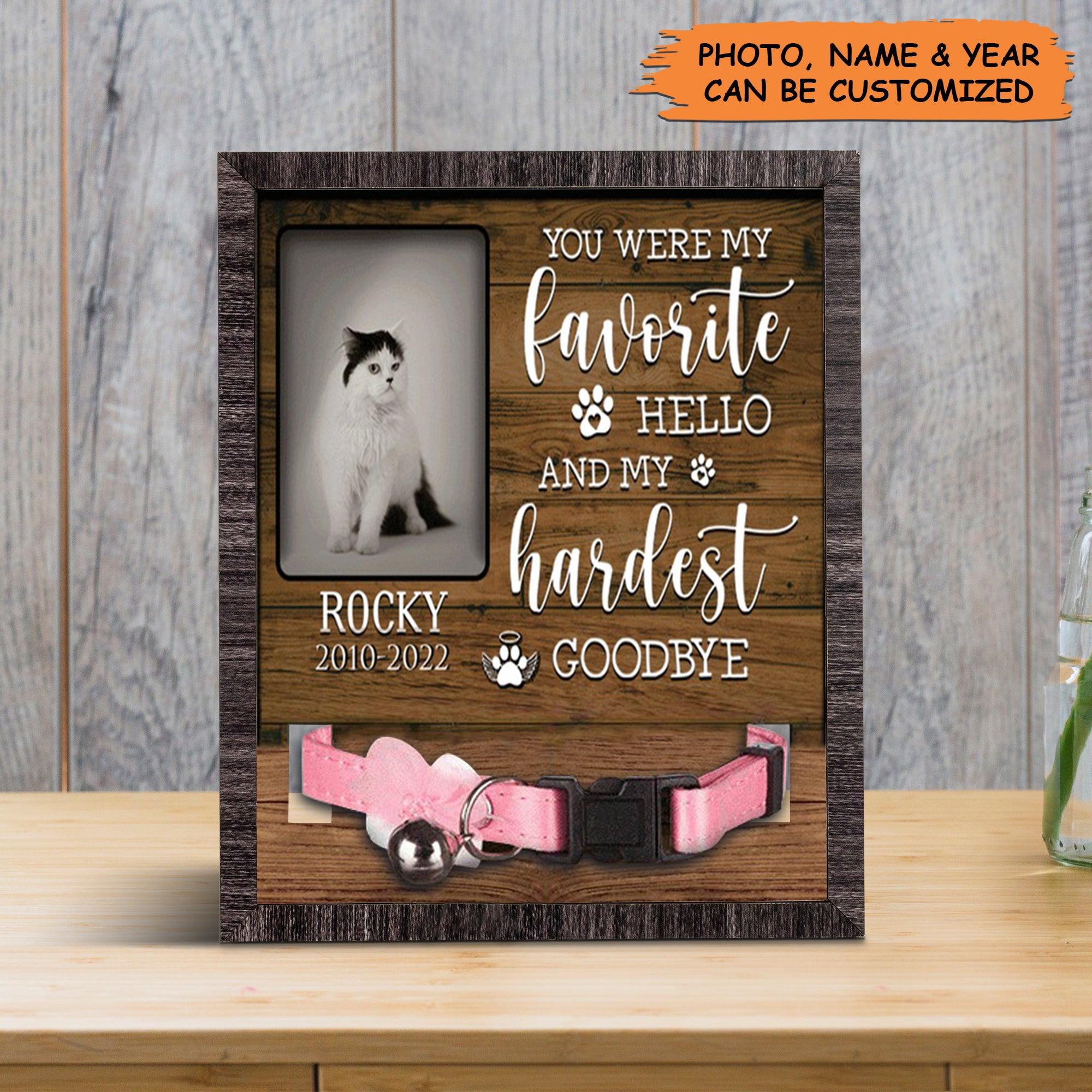 Personalized Pet Collar Frame - Custom A Persian Pet Picture Frames, Pet Loss Sympathy, Memorial Pet Collar Sign - Gift For Grieving Pet Owner - Image 2