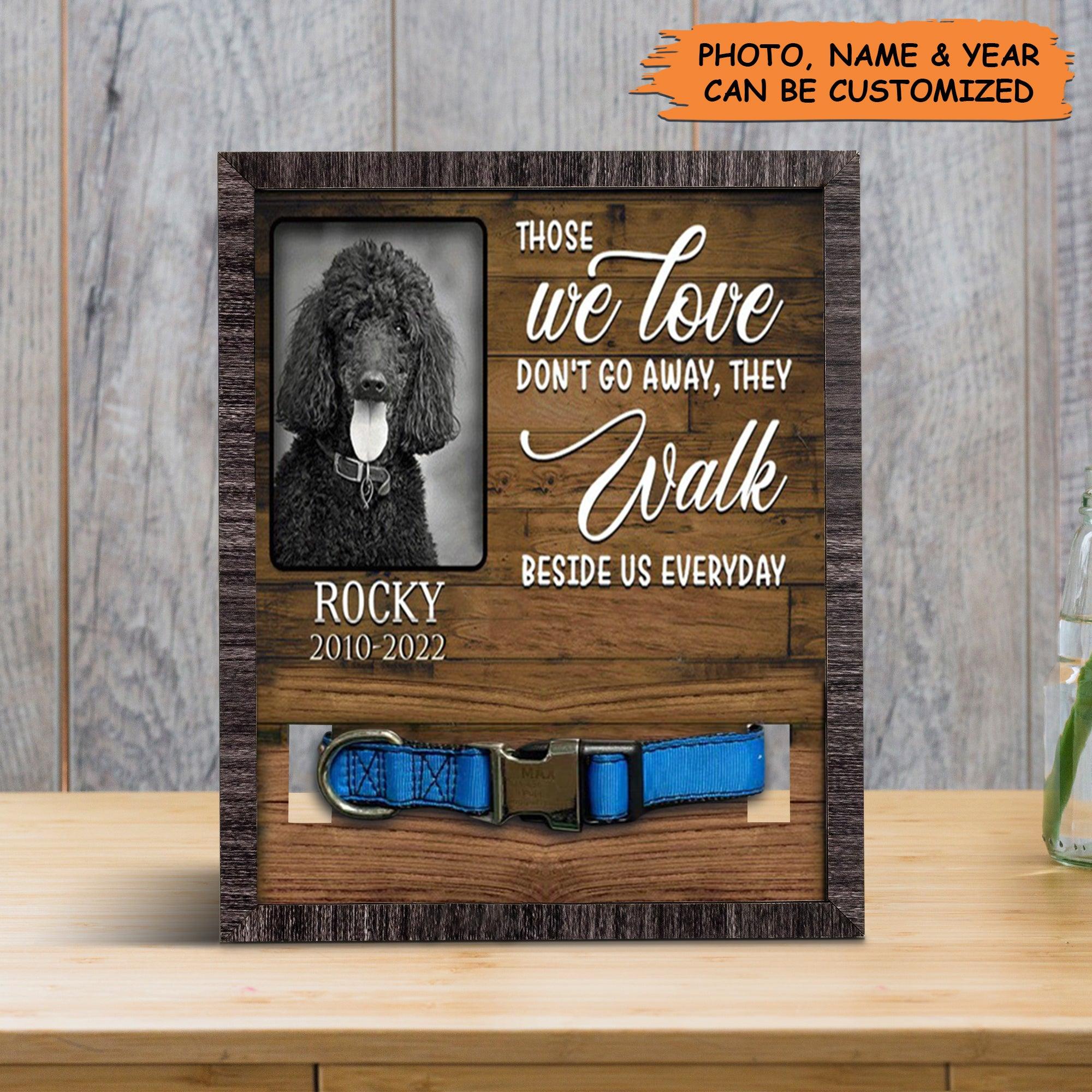 Personalized Pet Collar Frame - Custom A Poodle Pet Picture Frames, Pet Loss Sympathy, Memorial Pet Collar Sign - Gift For Grieving Pet Owner - Image 5