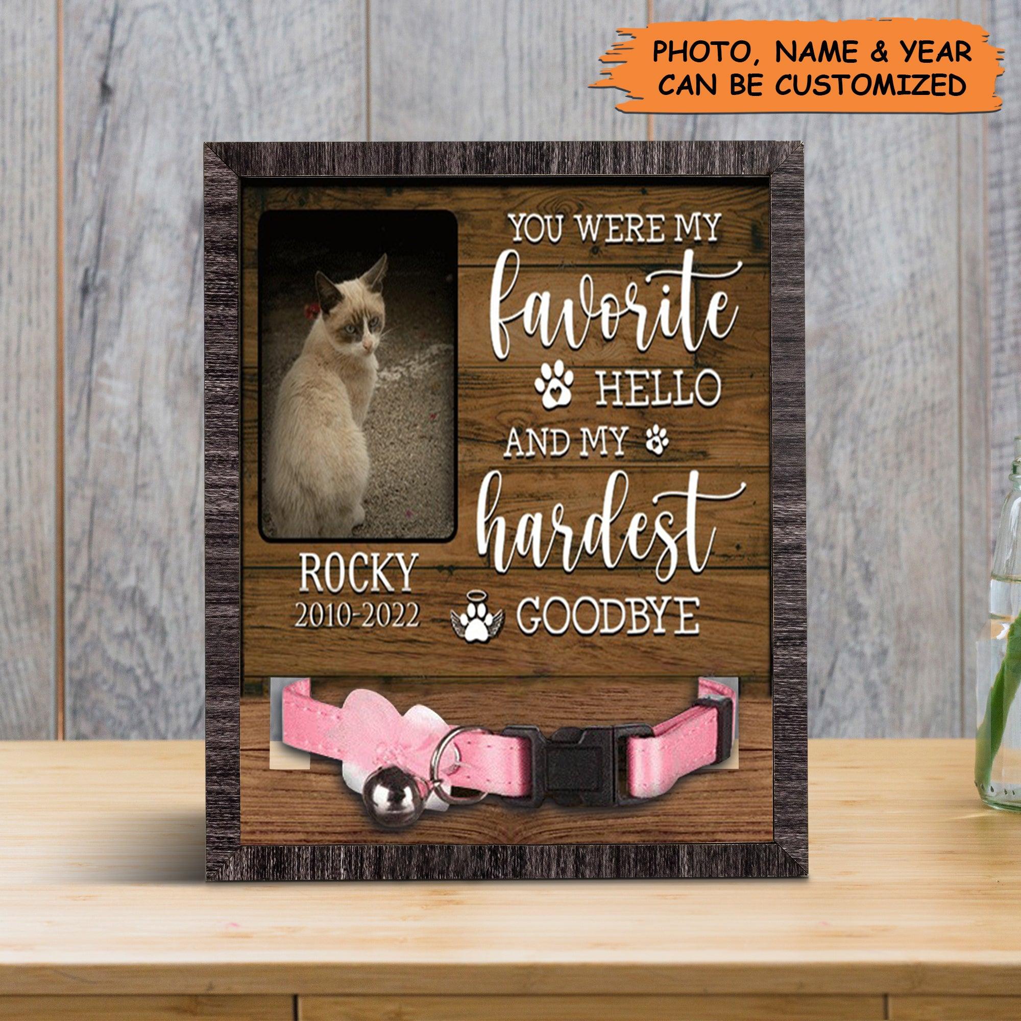 Personalized Pet Collar Frame - Custom A Siamese Picture Frames, Pet Loss Sympathy, Memorial Pet Collar Sign - Gift For Pet Lovers, Grieving Pet Owner