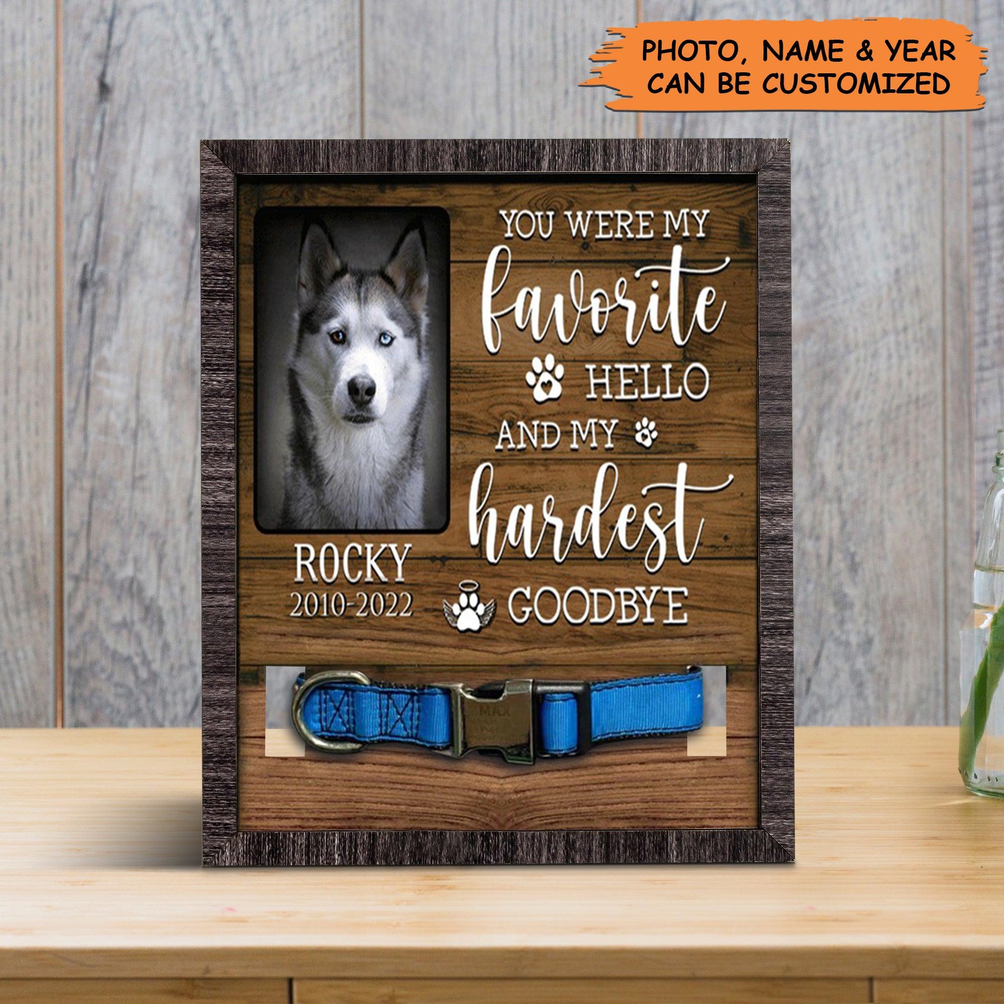 Personalized Pet Collar Frame - Custom A Siberian Husky Pet Picture Frames, Pet Loss Sympathy, Memorial Pet Collar Sign - Gift For Grieving Pet Owner - Image 5