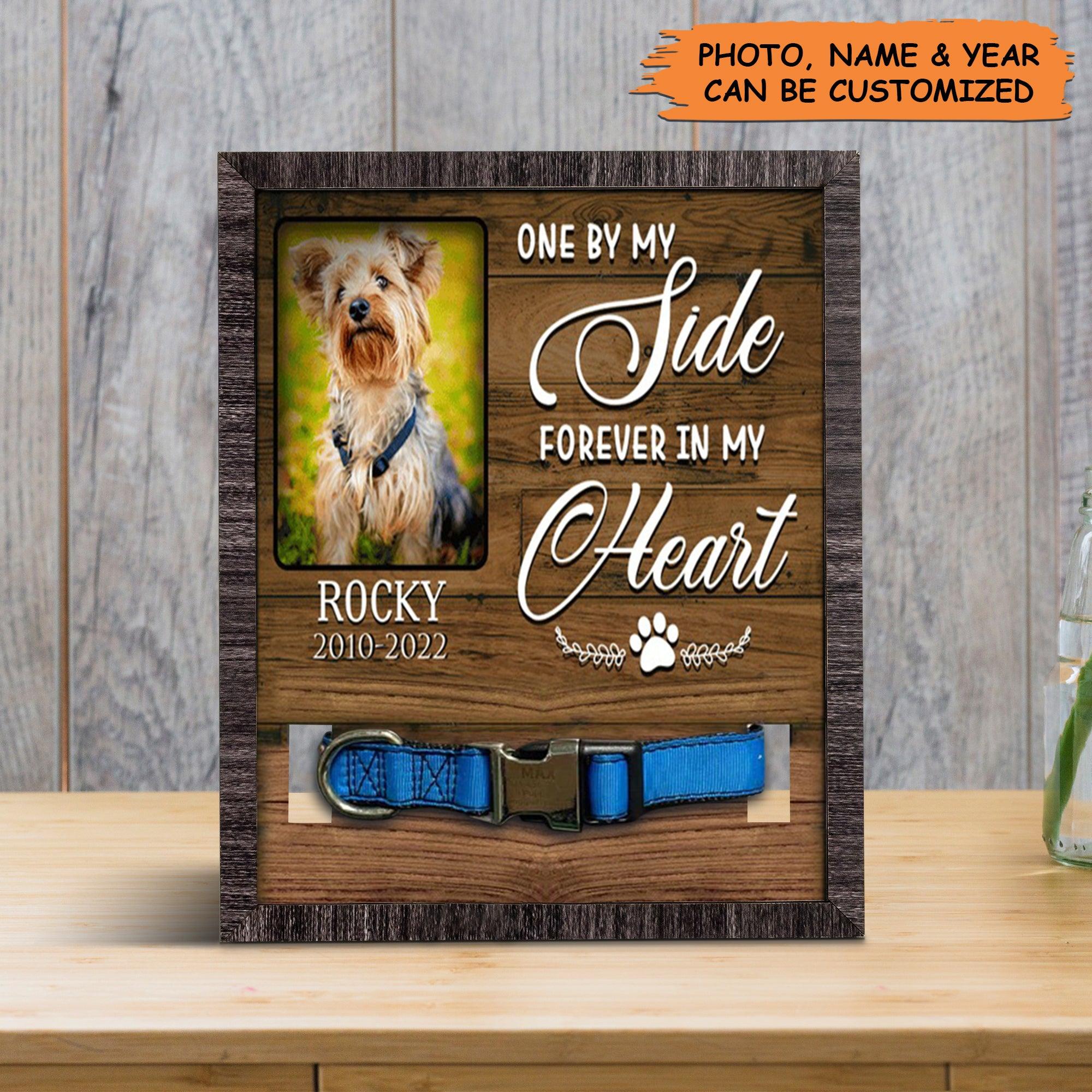 Personalized Pet Collar Frame - Custom A Yorkshire Terrier Picture Frames, Pet Loss Sympathy, Memorial Pet Collar Sign - Gift For Grieving Pet Owner
