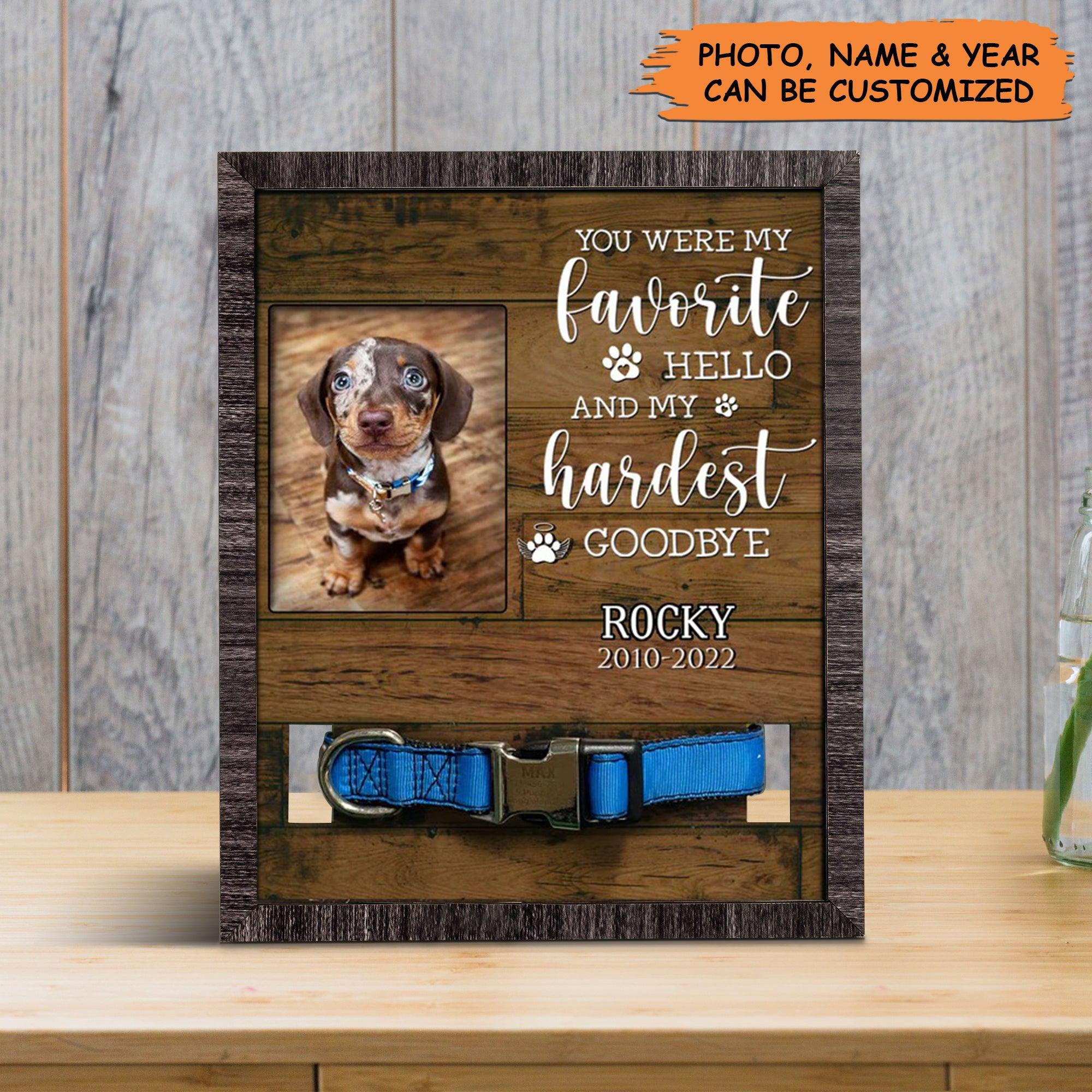 Personalized Pet Collar Frame - Custom Dachshund Dog Photo Keepsake, Pet Loss Sympathy, Memorial Custom Pet Collar Frame - Gift For Pet Lovers, Family