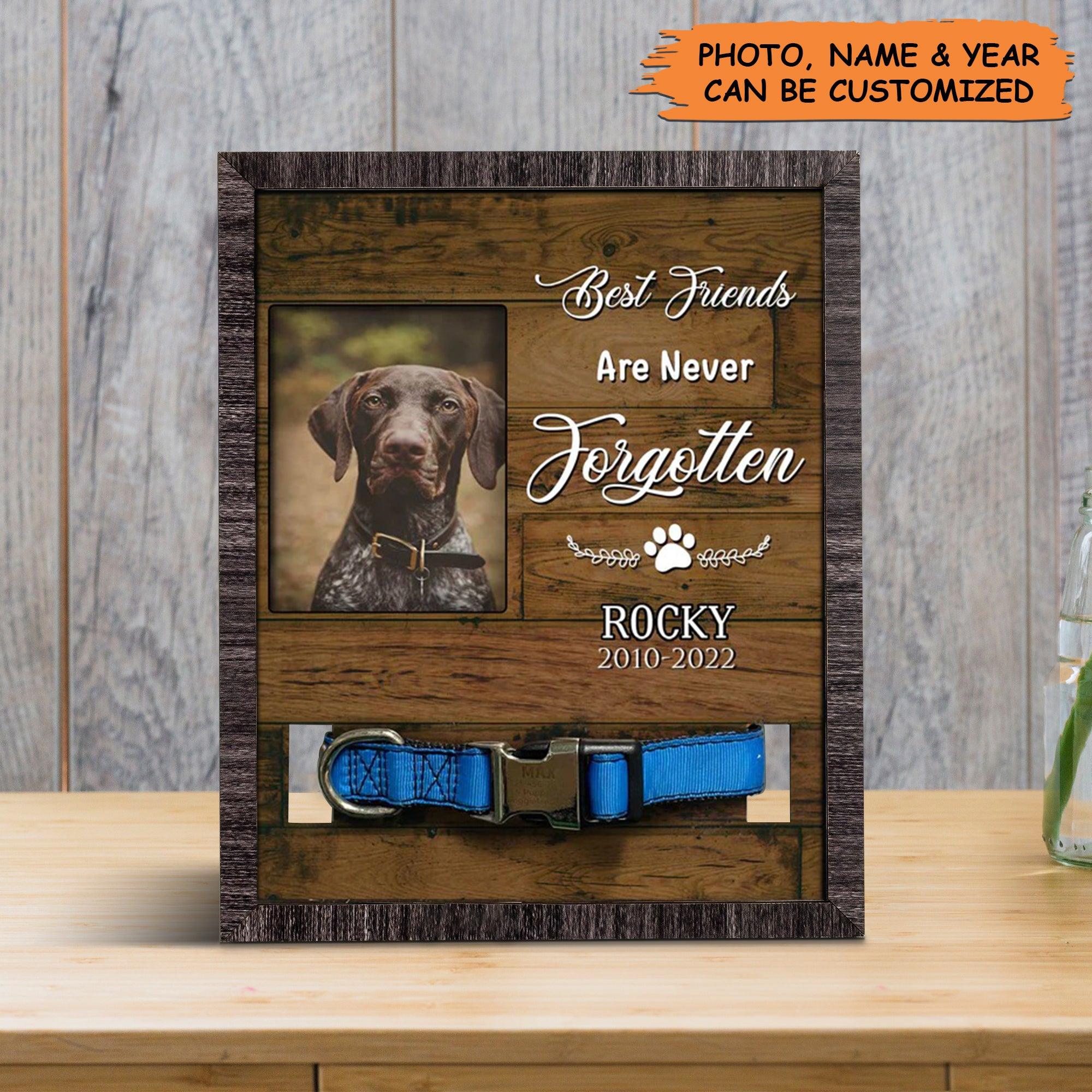 Personalized Pet Collar Frame - Custom Dog Photo Keepsake, Pet Loss Sympathy, Memorial Custom Pet Collar Frame - Gift For Pet Lovers, Family, Friend