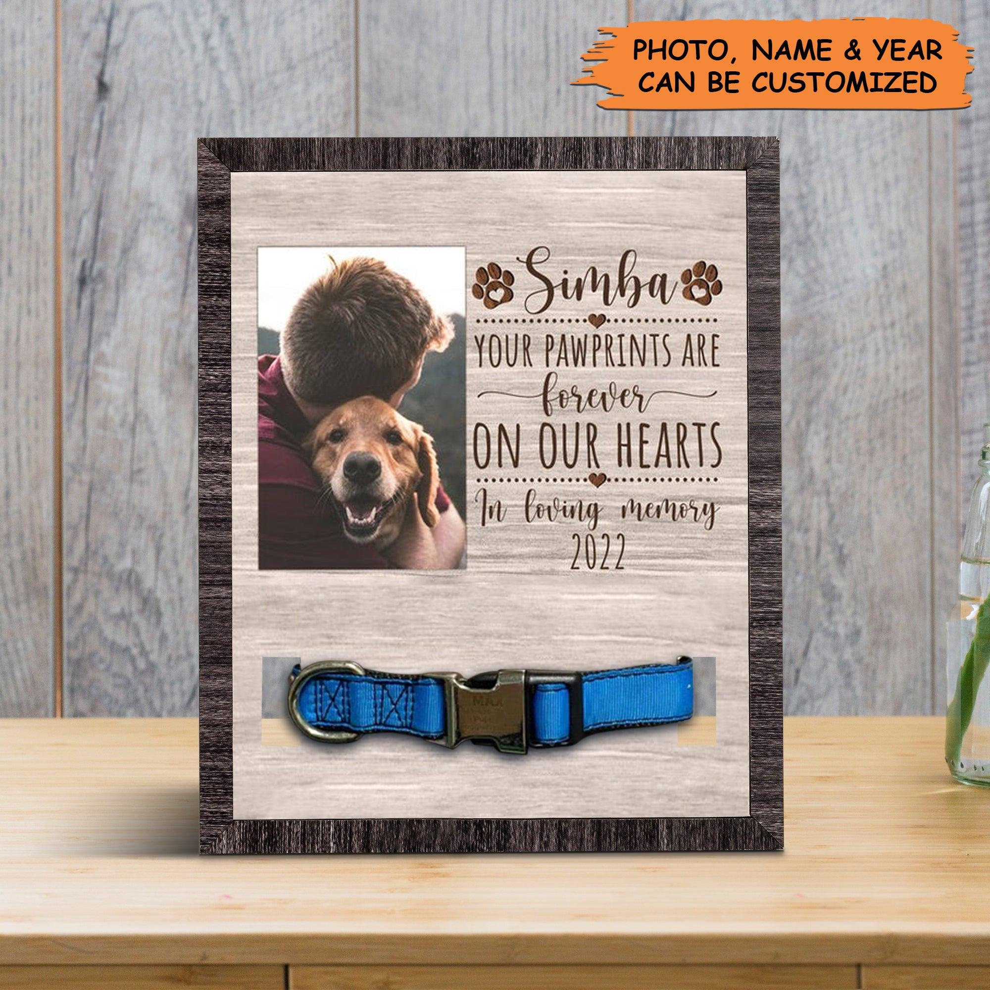 Personalized Pet Collar Frame - Custom Dog Picture Frames, Pet Loss Sympathy, Memorial Pet Collar Sign - Gift For Grieving Pet Owner, Pet Lovers