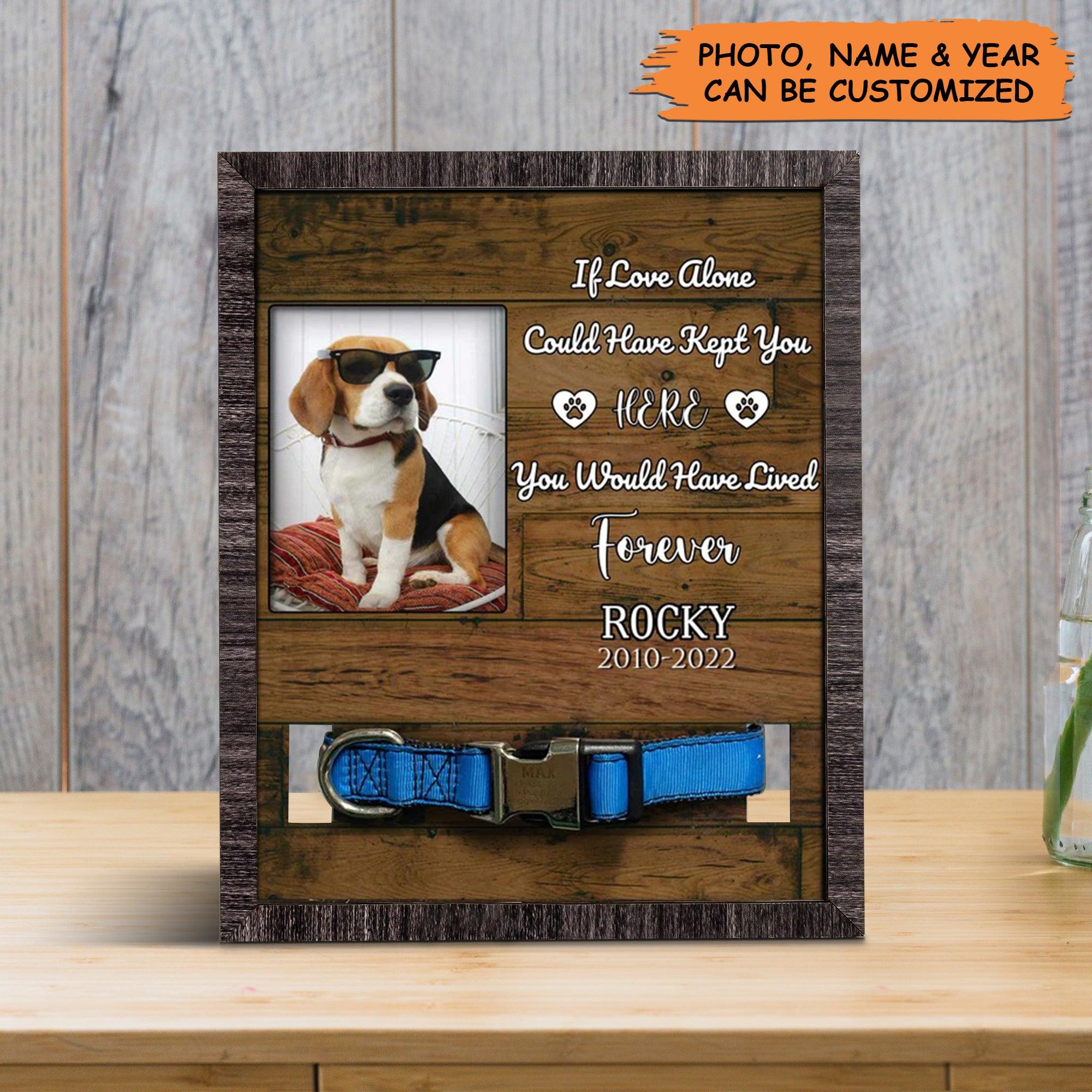 Personalized Pet Collar Frame - Custom Picture Frame Dead Of Beagle, Sympathy Picture Frame, Pet Memorial Picture Frame - Gift For Pet Lovers - Image 3