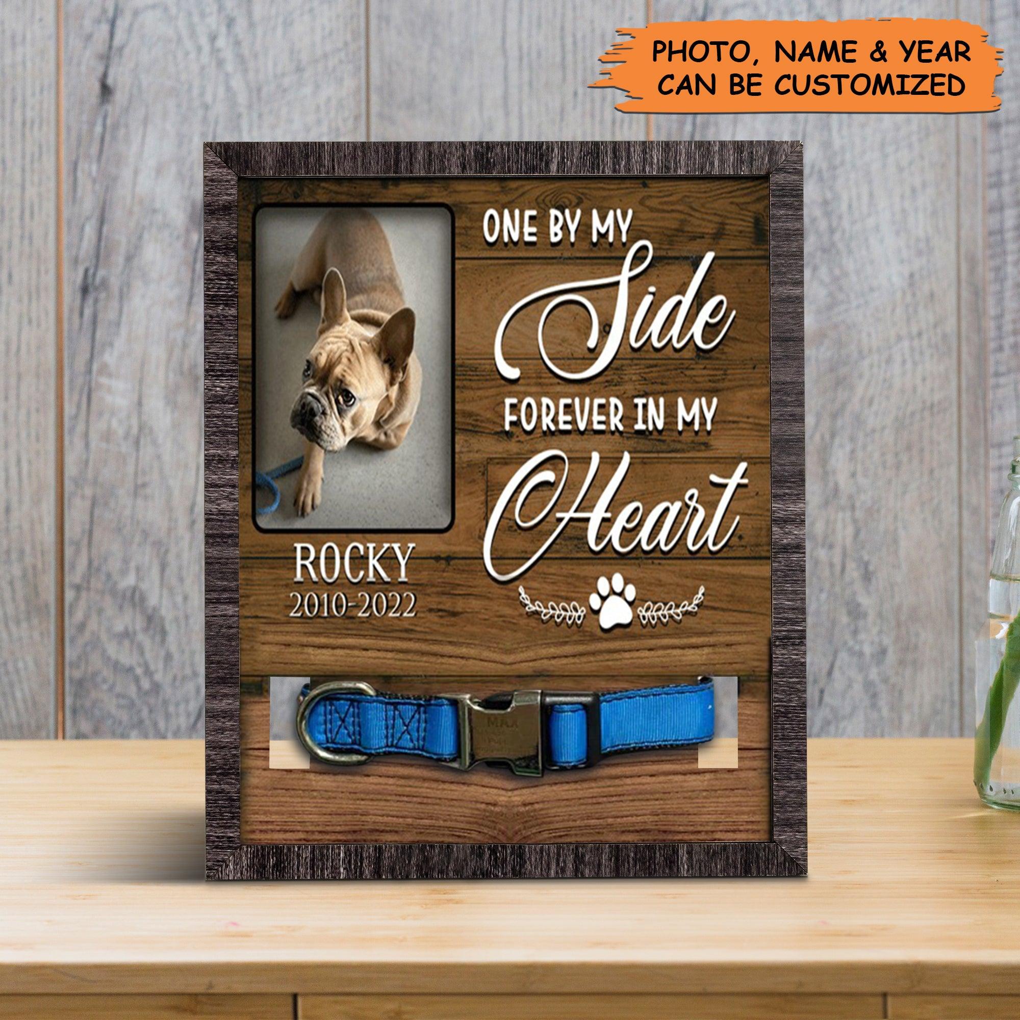 Personalized Pet Collar Frame - Customized A French Bulldog Picture Frames, Pet Loss Sympathy, Custom Memorial Pet Collar Sign - Gift For Pet Lovers - Image 4