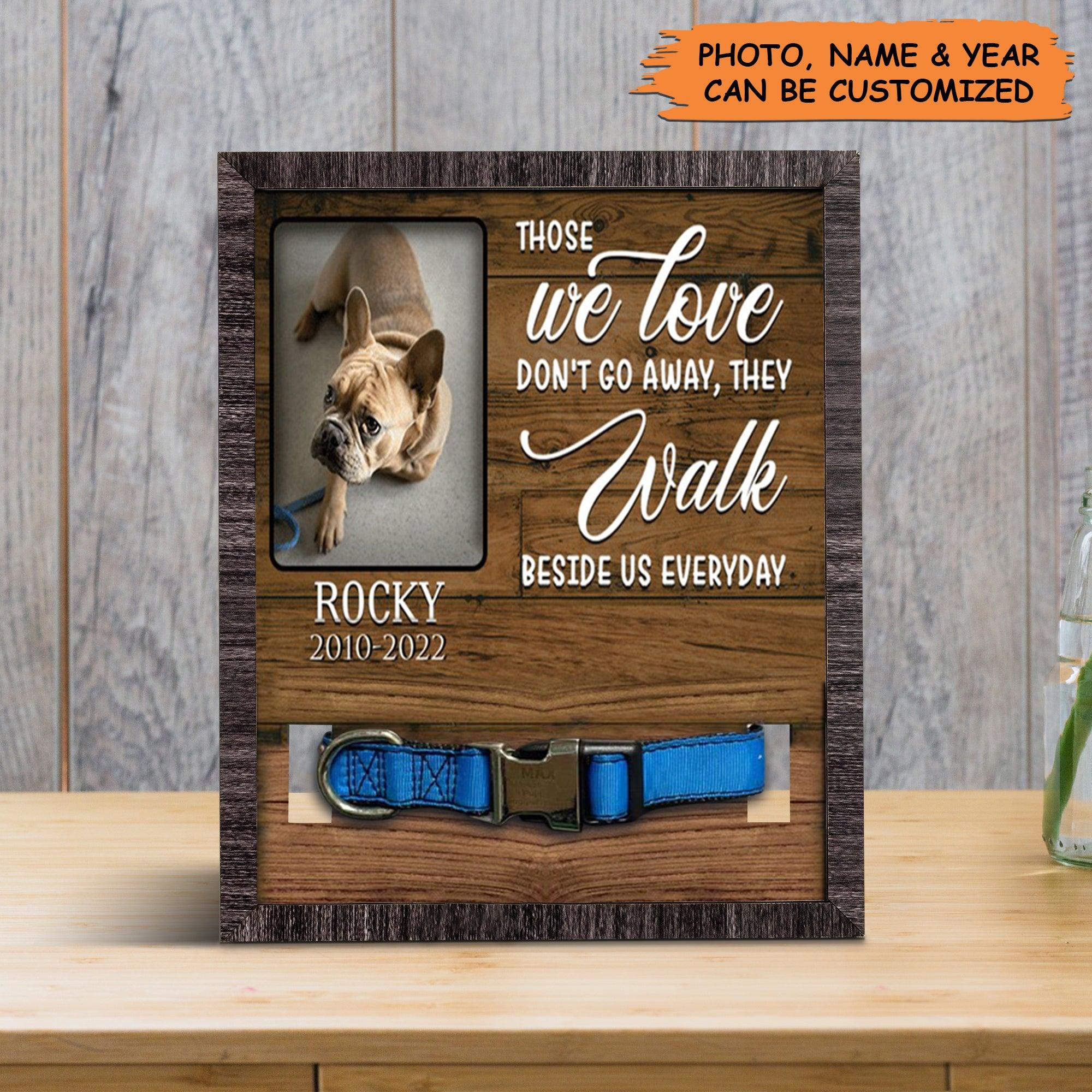 Personalized Pet Collar Frame - Customized A French Bulldog Picture Frames, Pet Loss Sympathy, Custom Memorial Pet Collar Sign - Gift For Pet Lovers - Image 5
