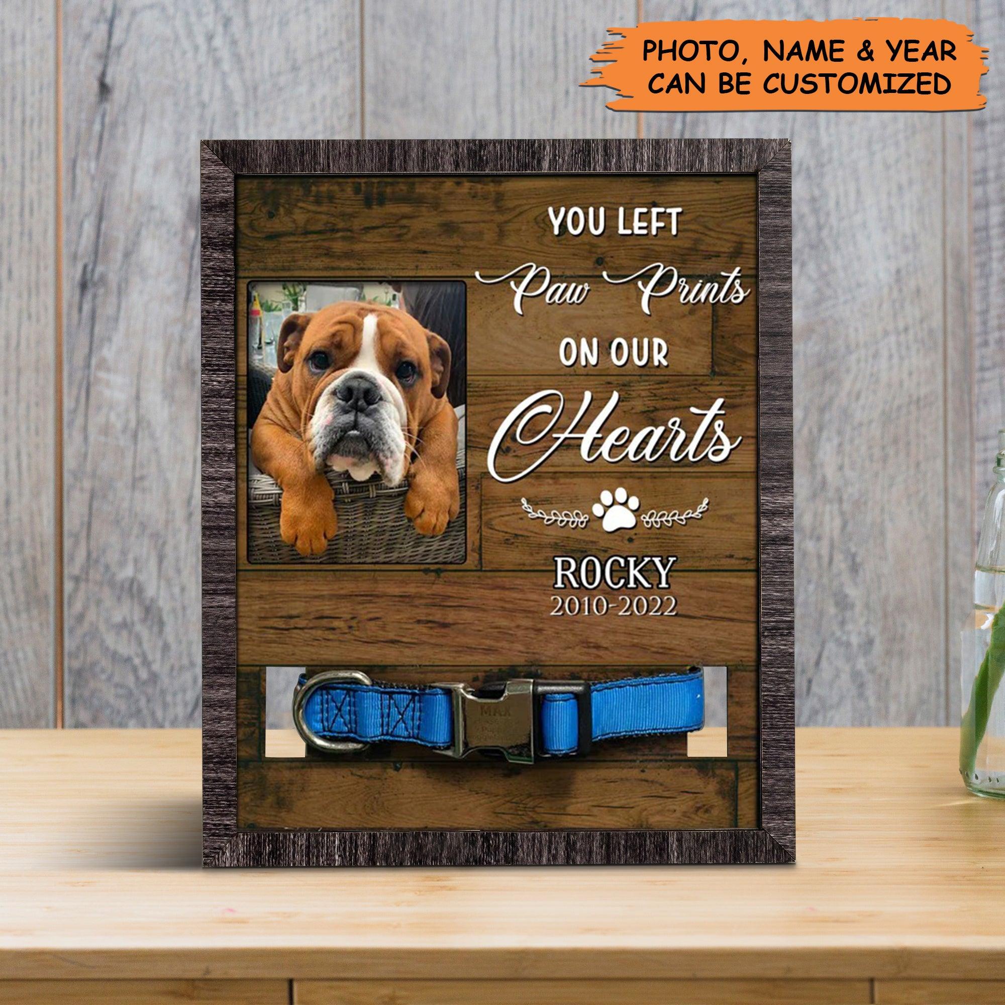 Personalized Pet Collar Frame - Customized Picture Frame Loss Of Bulldog, Dog Remembrance, Memorial Custom Collar Frame - Gift For Grieving Pet Owner - Image 3