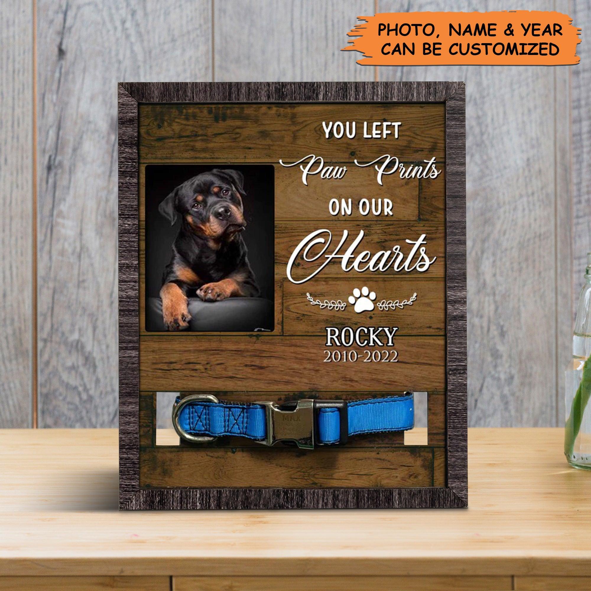 Personalized Pet Collar Frame - Dog Collar Keepsake Picture Frame, Memorial Custom Pet Collar Frame - Gift For A Grieving Pet Owner, Pet Lovers - Image 2