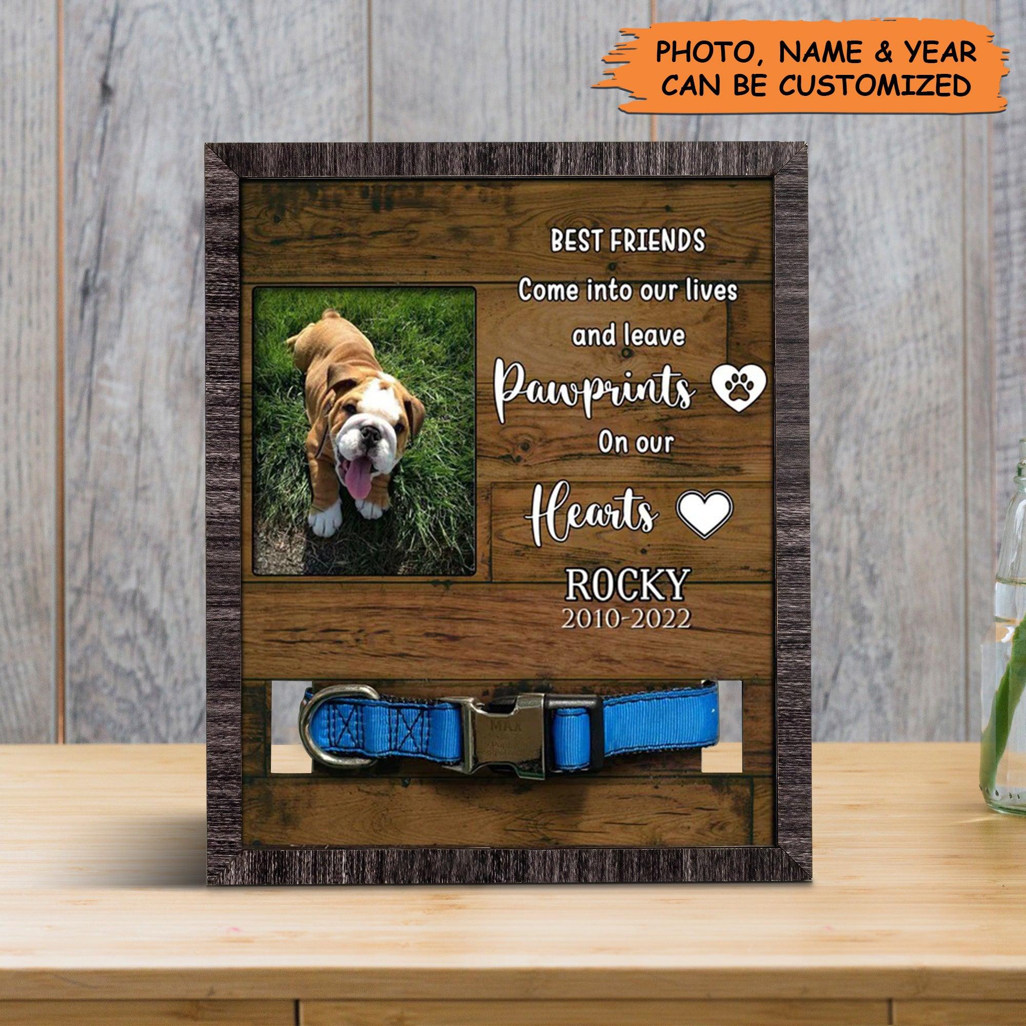 Personalized Pet Collar Frame - Dog Memorial Gifts Personalized, Dog Remembrance, Pet Memorial Picture Frame - Gift For Pet Lovers, Grieving Pet Owner - Image 2