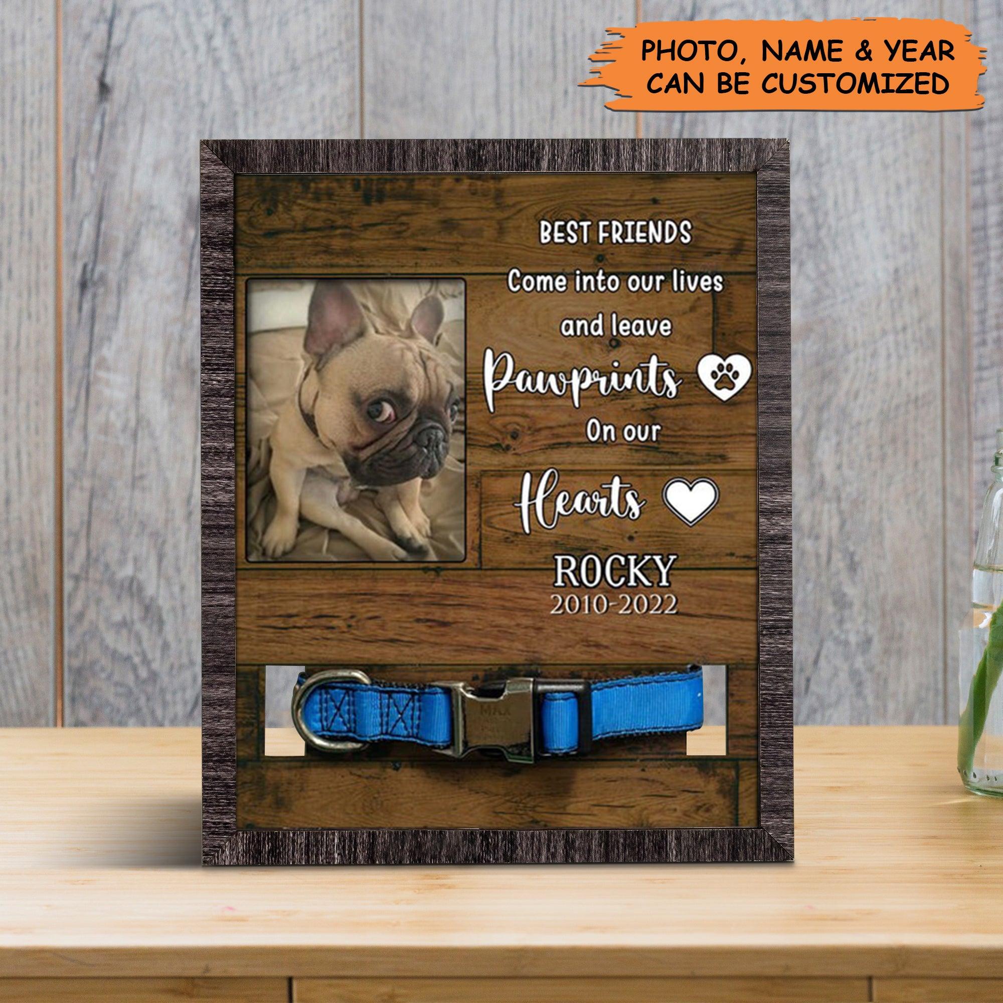 Personalized Pet Collar Frame - Memorial Day Decorations For Dog's Grave, Dog Collar Memorial Photo Frame, Pet Loss Gift - Gift For Grieving Pet Owner - Image 3