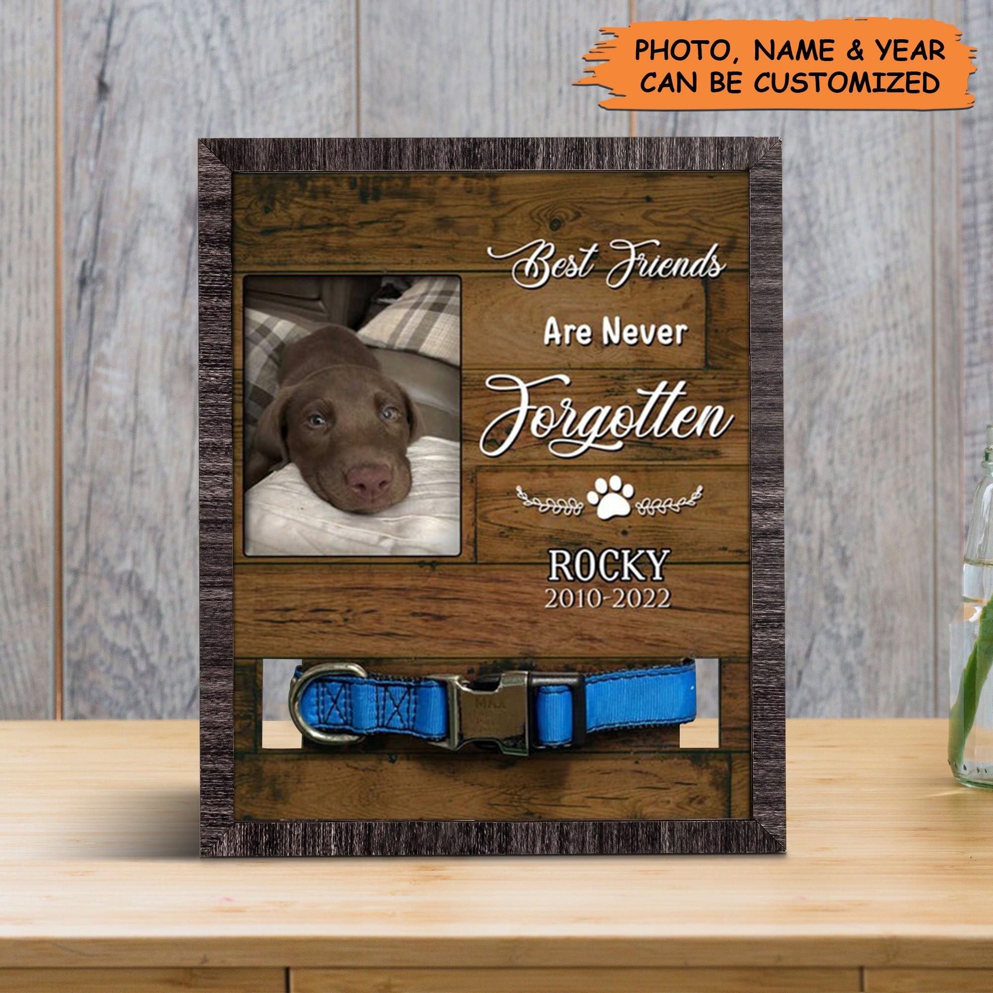 Personalized Pet Collar Frame - Memorial Pet Loss Sign, Pet Loss Sympathy, Custom Memorial Pet Collar Sign - Gift For Pet Lovers, Pet Lovers