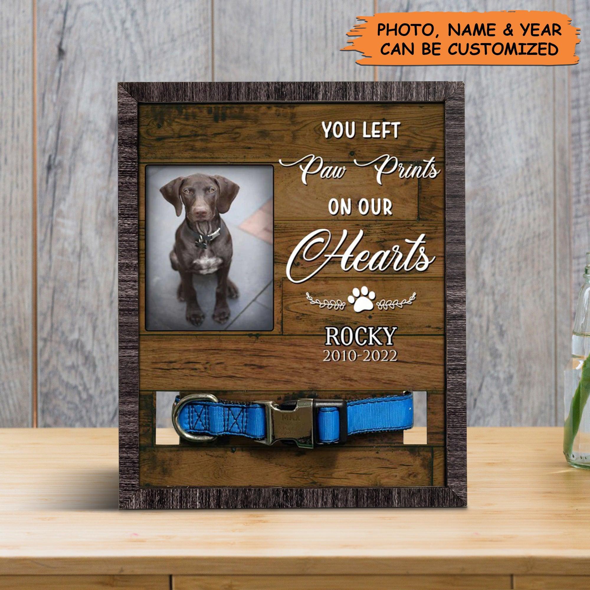 Personalized Pet Collar Frame - Pet Collar Keepsake Picture Frame, Custom Dog Photo Keepsake, Memorial Custom Pet Collar Frame - Gift For Pet Lovers
