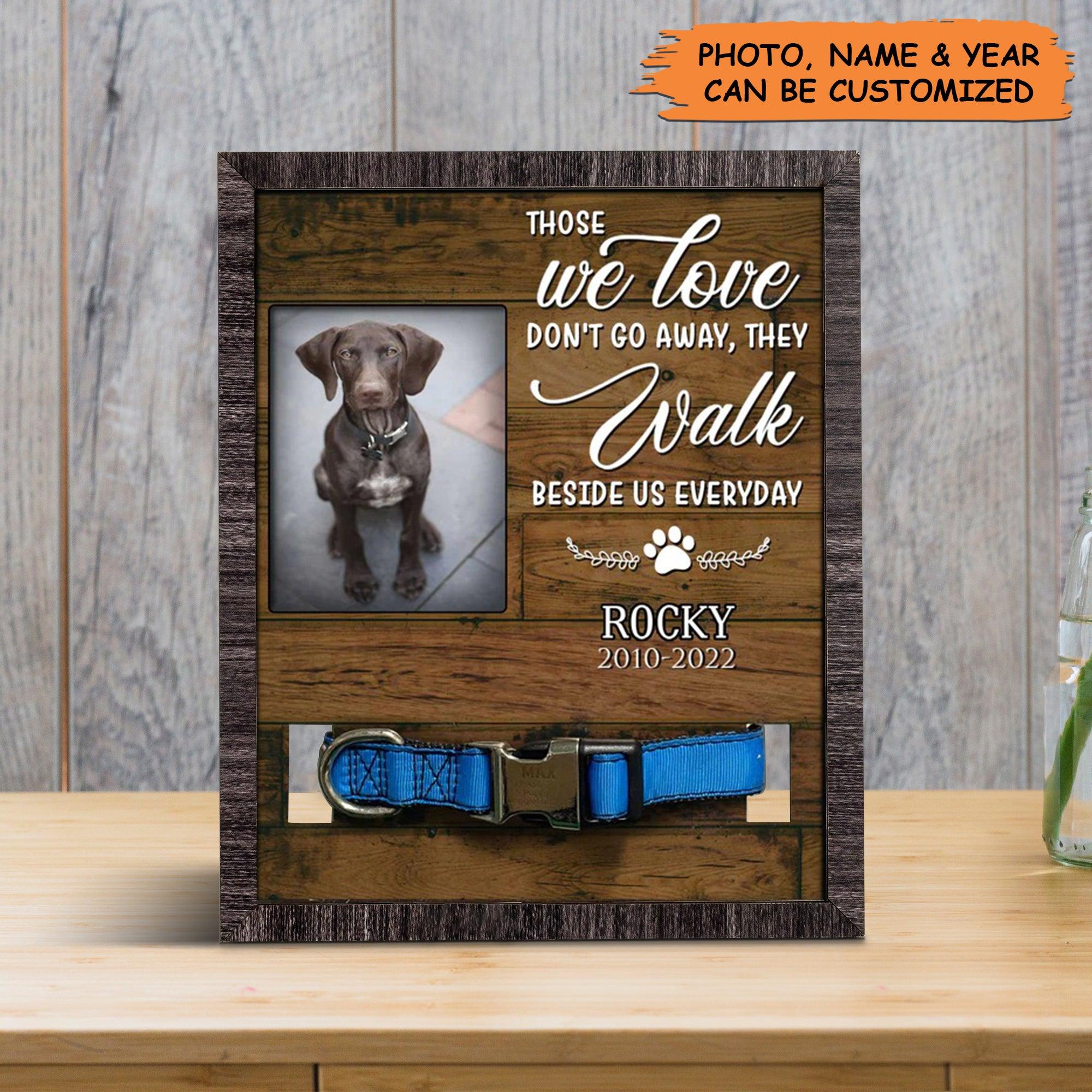 Personalized Pet Collar Frame - Pet Collar Keepsake Picture Frame, Custom Dog Photo Keepsake, Memorial Custom Pet Collar Frame - Gift For Pet Lovers - Image 2