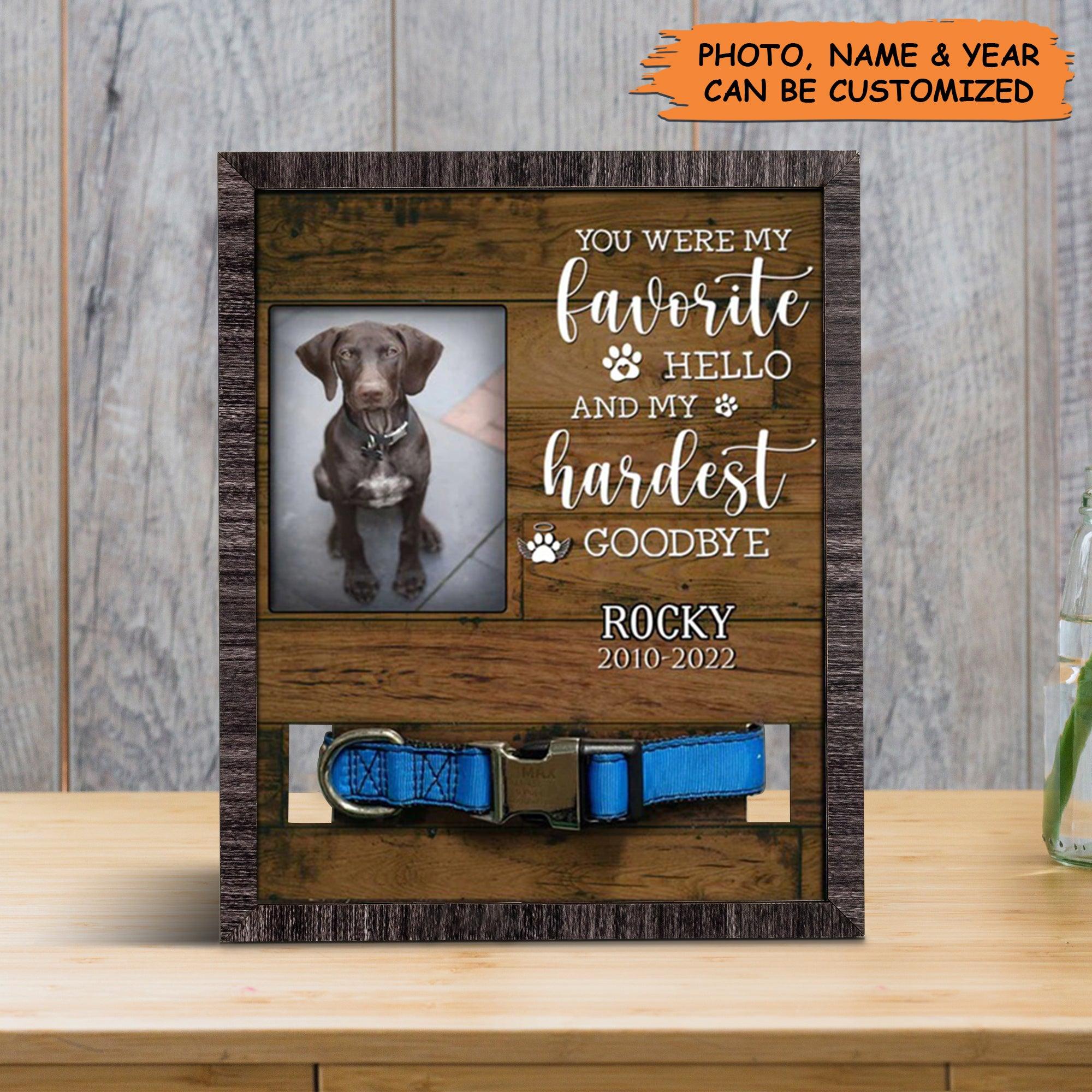 Personalized Pet Collar Frame - Pet Collar Keepsake Picture Frame, Custom Dog Photo Keepsake, Memorial Custom Pet Collar Frame - Gift For Pet Lovers - Image 3