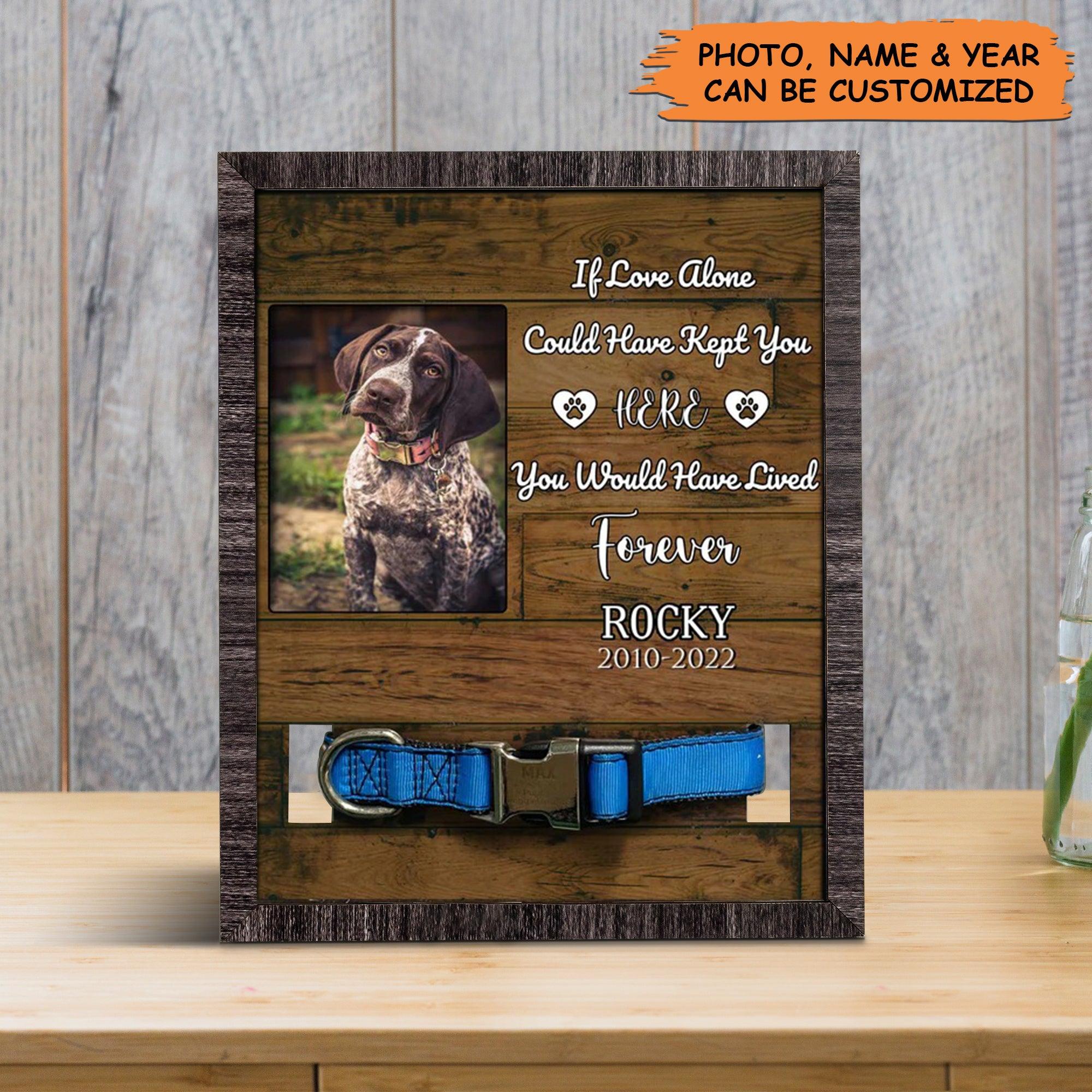 Personalized Pet Collar Frame - Pet Collar Keepsake Picture Frame, Pet Loss Sympathy, Memorial Custom Pet Collar Frame - Gift For Pet Lovers, Family - Image 2