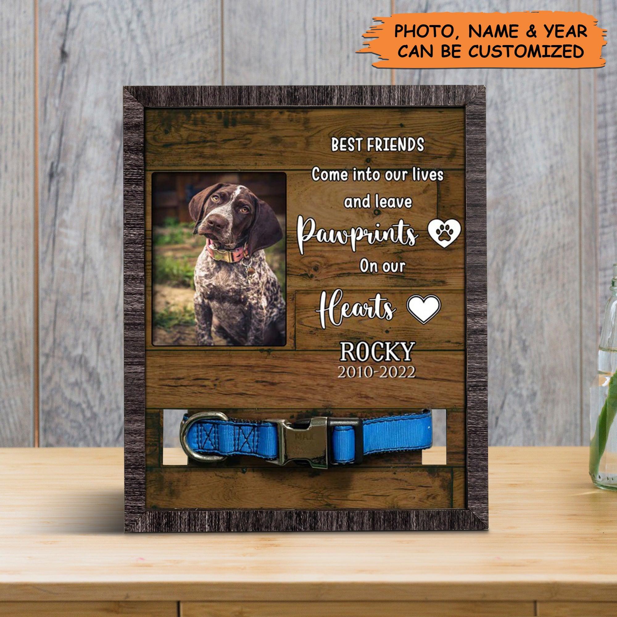 Personalized Pet Collar Frame - Pet Collar Keepsake Picture Frame, Pet Loss Sympathy, Memorial Custom Pet Collar Frame - Gift For Pet Lovers, Family - Image 3