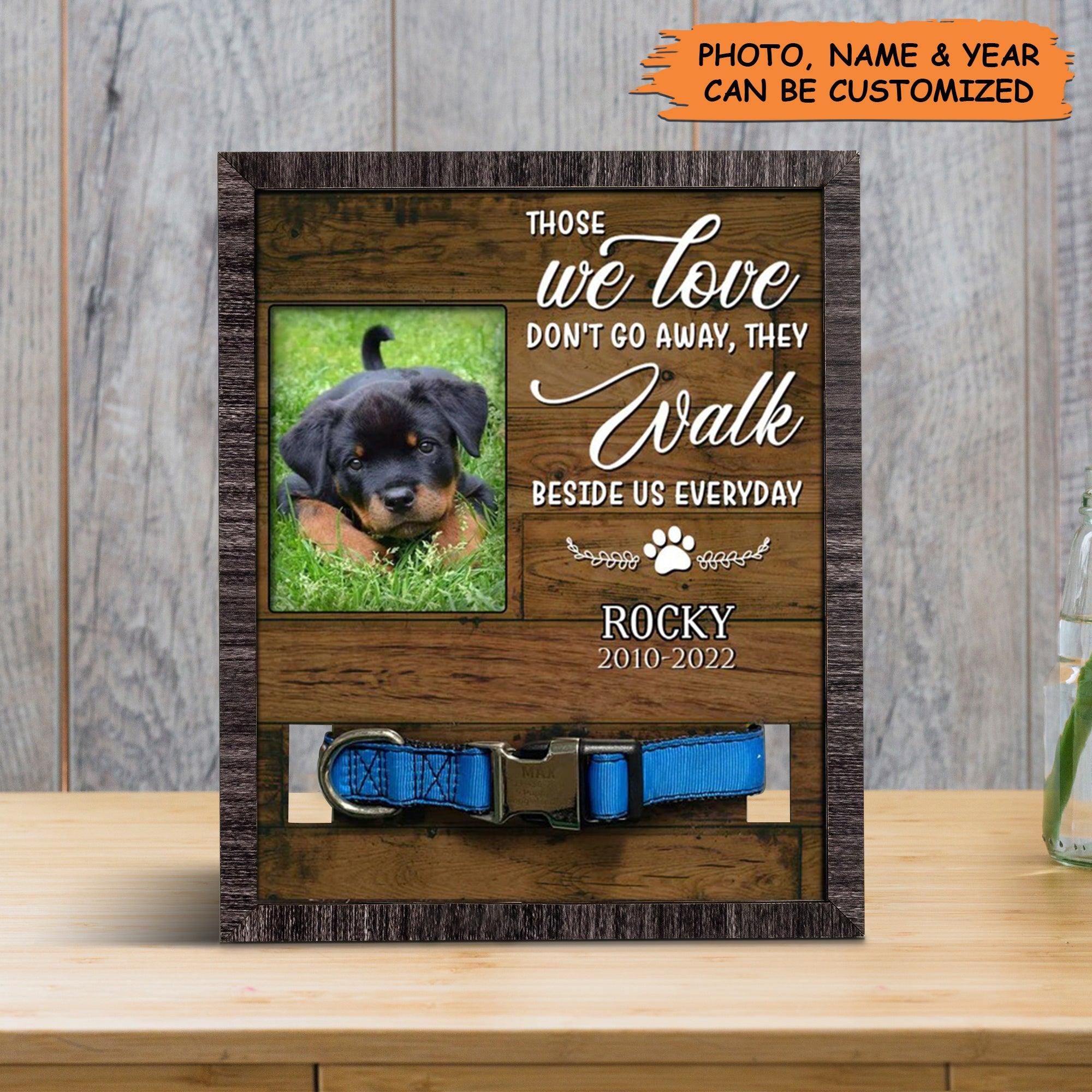 Personalized Pet Collar Frame- Rottweiler Dog Photo Keepsake, Pet Loss Sympathy, Memorial Custom Collar Frame- Gift For Pet Lovers, Grieving Pet Owner - Image 2