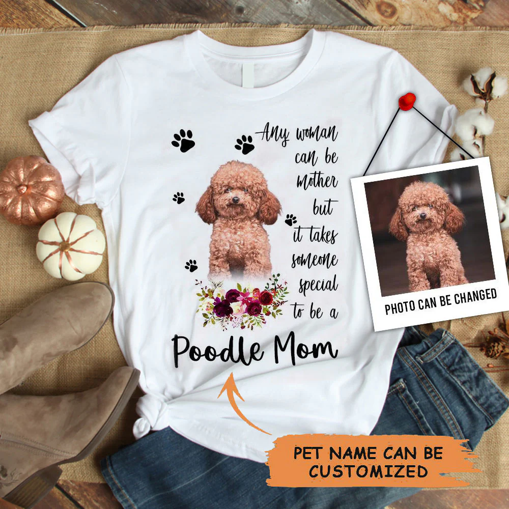 Personalized Poodle Mom T Shirts, Happy Mother's Day From Poodle For Humans, Women's Poodle Gifts Poodle Cute Poodle Puppy T Shirts - Image 2