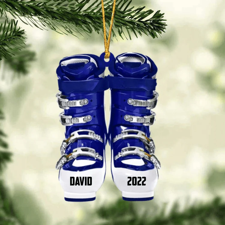 Personalized Skiing Roller Skate Christmas Acrylic Ornament, Custom Name Acrylic Ornament For Snowboarding Player - Image 8