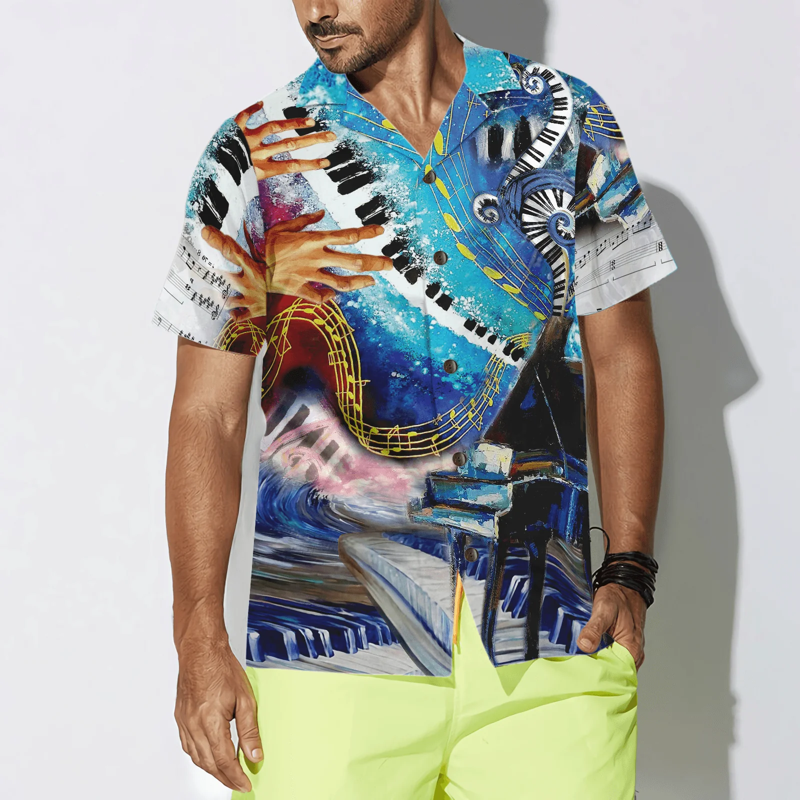 Piano Hawaiian Shirt, Where Words Fail Piano Speaks Hawaiian Shirt For Men Women, Gift For Friend, Family, Husband, Wife, Boyfriend - Image 4