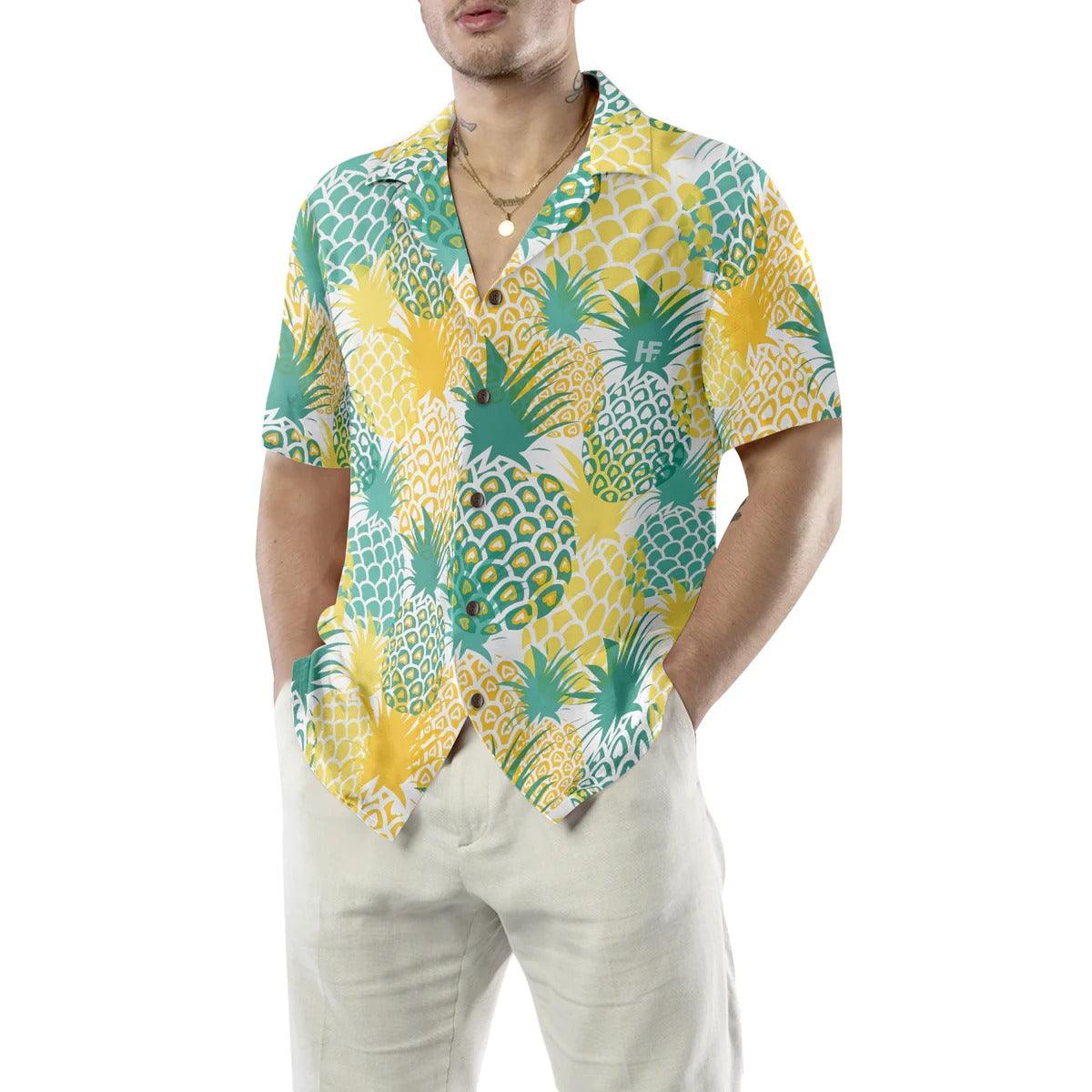 Pineapple Hawaiian Shirt, Pineapple Pattern Hawaiian Shirt, Colorful Summer Aloha Shirt For Men Women, Perfect Gift For Husband, Wife, Friend, Family - Image 4