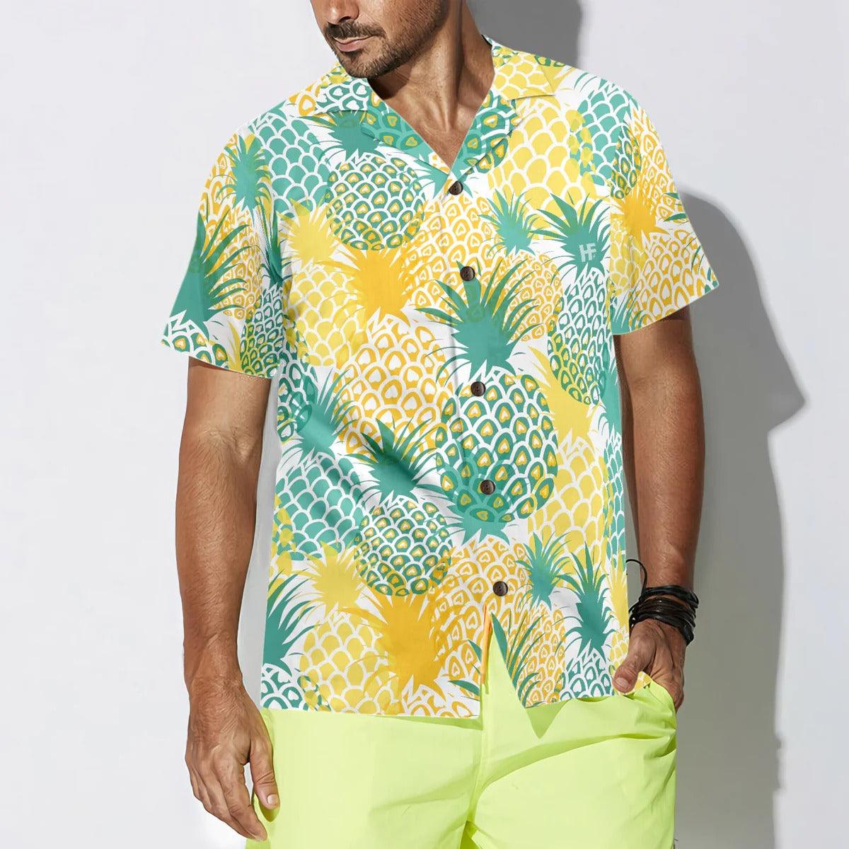 Pineapple Hawaiian Shirt, Pineapple Pattern Hawaiian Shirt, Colorful Summer Aloha Shirt For Men Women, Perfect Gift For Husband, Wife, Friend, Family - Image 5
