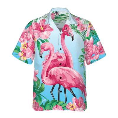Pink Flamingo Hawaiian Shirt, Tropical Floral Aloha Shirt For Men And Women - Perfect Gift For Husband, Boyfriend, Friend, Family - Image 2