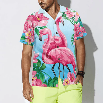 Pink Flamingo Hawaiian Shirt, Tropical Floral Aloha Shirt For Men And Women - Perfect Gift For Husband, Boyfriend, Friend, Family - Image 5