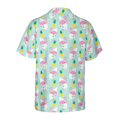 Pink Flamingo Hawaiian Shirt, Tropical Pineapple Aloha Shirt For Men And Women - Perfect Gift For Husband, Boyfriend, Friend, Family - Image 3
