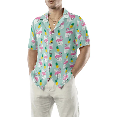 Pink Flamingo Hawaiian Shirt, Tropical Pineapple Aloha Shirt For Men And Women - Perfect Gift For Husband, Boyfriend, Friend, Family - Image 5