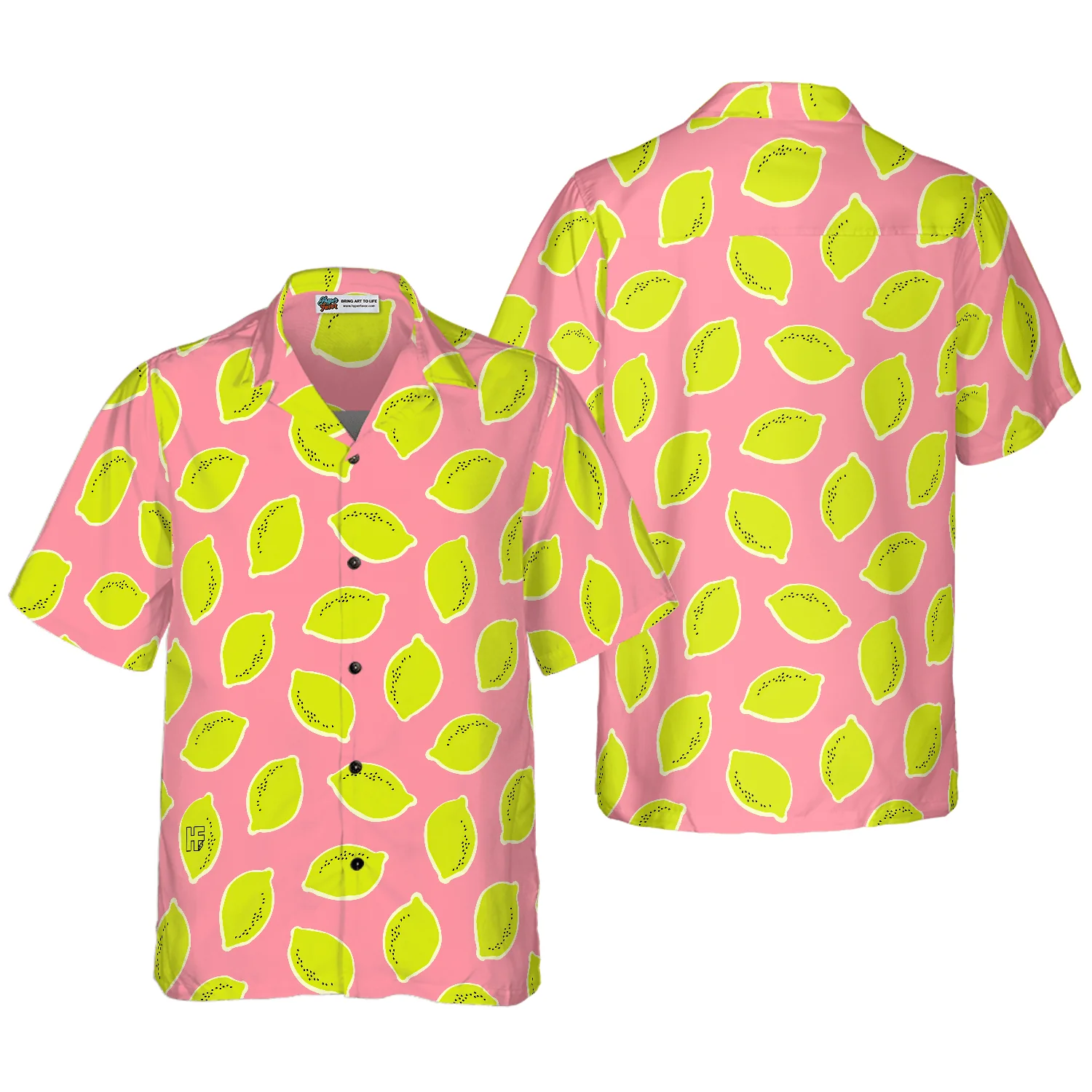 Pinky Lemon Aloha Hawaiian Shirt For Summer, Colorful Shirt For Men Women, Perfect Gift For Friend, Team, Family