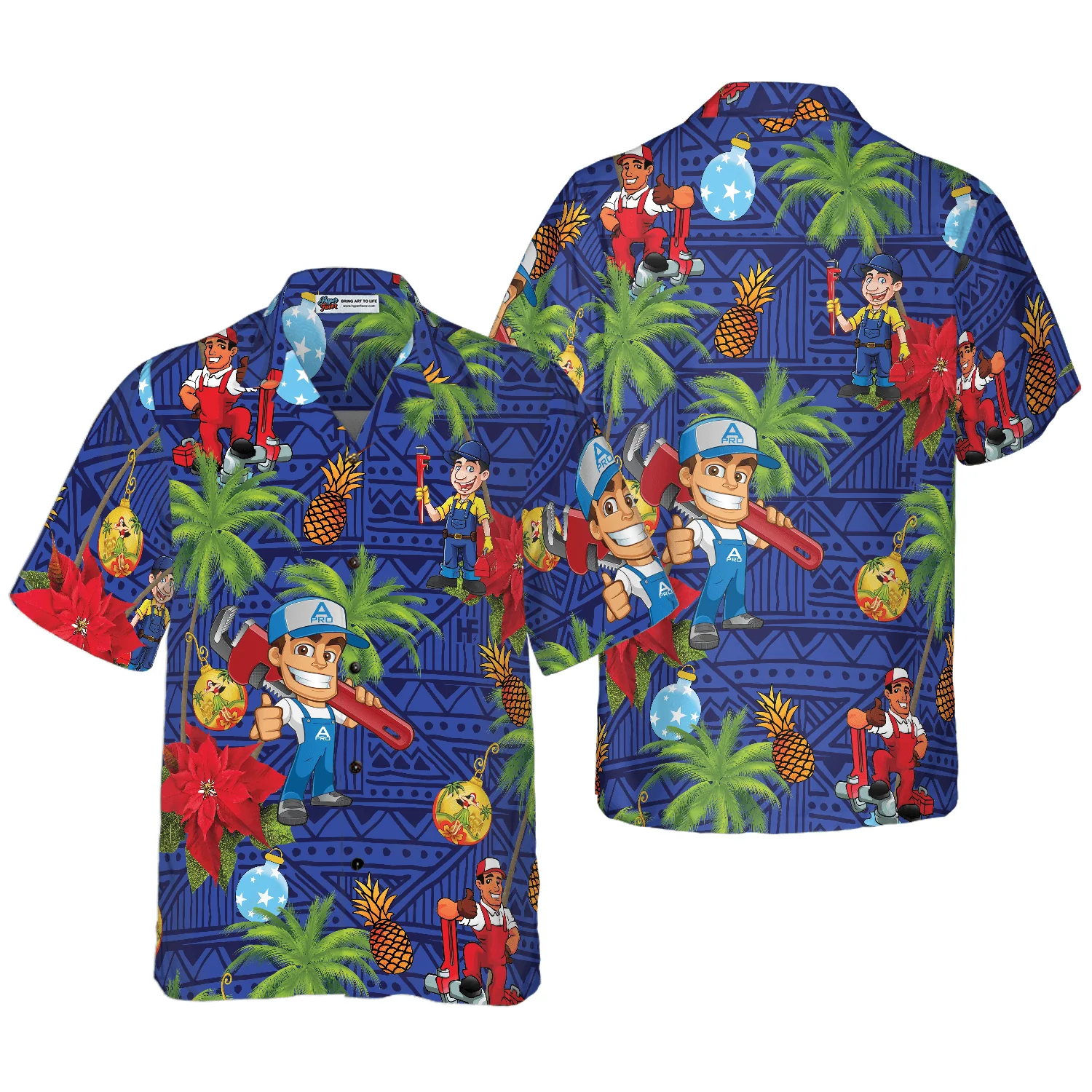 Pipefitter Hawaiian Shirt, Pipefitter Proud, Tropical Palm Tree Aloha Shirt For Men - Perfect Gift For Pipefitter, Husband, Boyfriend, Friend, Family