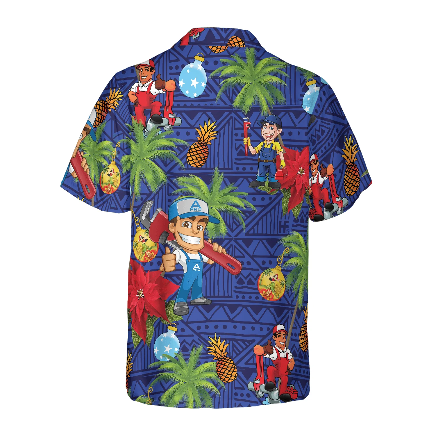Pipefitter Hawaiian Shirt, Pipefitter Proud, Tropical Palm Tree Aloha Shirt For Men - Perfect Gift For Pipefitter, Husband, Boyfriend, Friend, Family - Image 3
