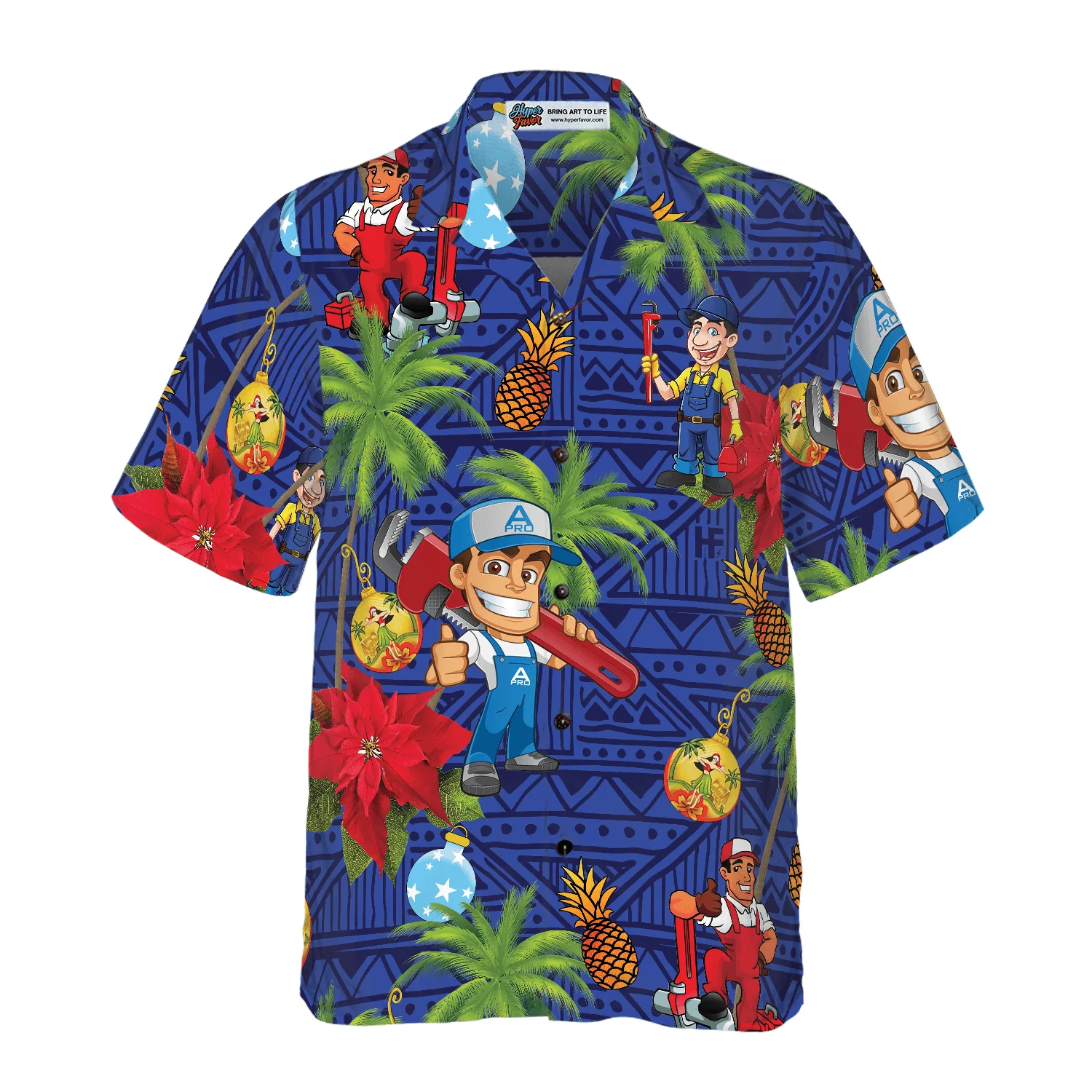 Pipefitter Hawaiian Shirt, Pipefitter Proud, Tropical Palm Tree Aloha Shirt For Men - Perfect Gift For Pipefitter, Husband, Boyfriend, Friend, Family - Image 4