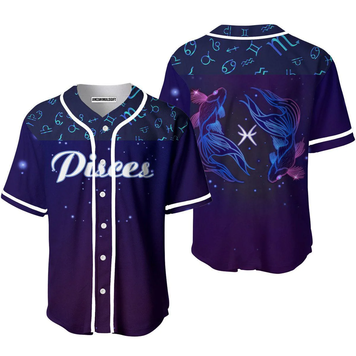 Pisces Baseball Jerseys, Pisces Zodiac Baseball Jerseys For Men And Women - Perfect Gift For Friend, Family