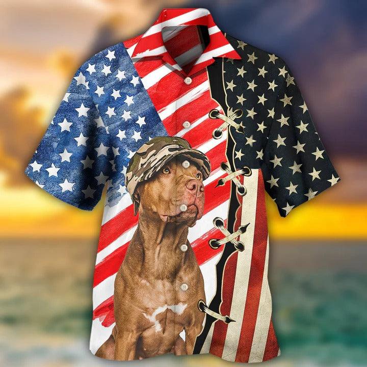 Pit bull Aloha Hawaii Shirt - Dog Independence Day Hawaiian Shirt For Summer - Perfect Gift For Dog Lovers, Friend, Family - Image 2