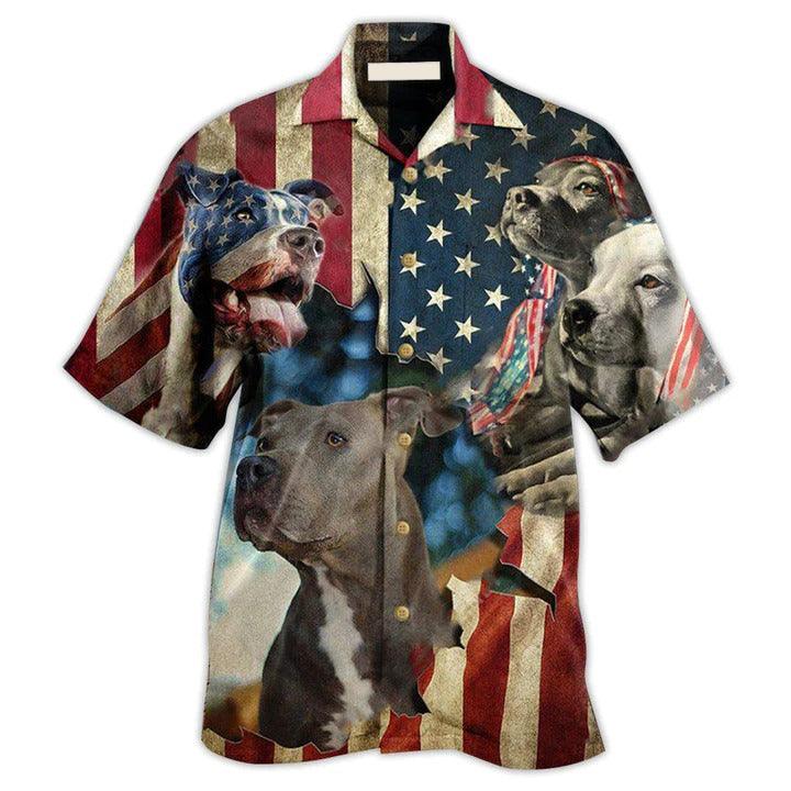 Pitbull Aloha Hawaii Shirt - Pitbull Dogs Protected By American Hawaiian Shirt For Summer - Perfect Gift For Dog Lovers, Friend, Family - Image 2