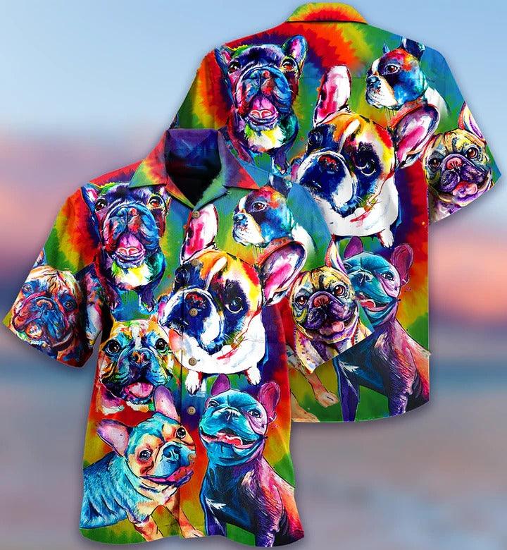 Pitbull Aloha Hawaii Shirt - Pitbull Love Color Painting Hawaiian Shirt For Summer - Perfect Gift For Dog Lovers, Friend, Family