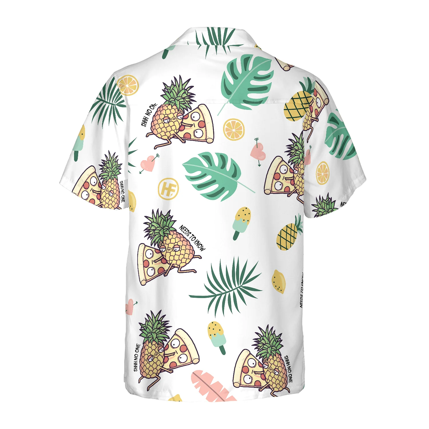 Pizza Pineapple Hawaiian Shirt, Colorful Summer Aloha Shirt For Men Women, Perfect Gift For Friend, Family, Husband, Wife, Boyfriend - Image 2