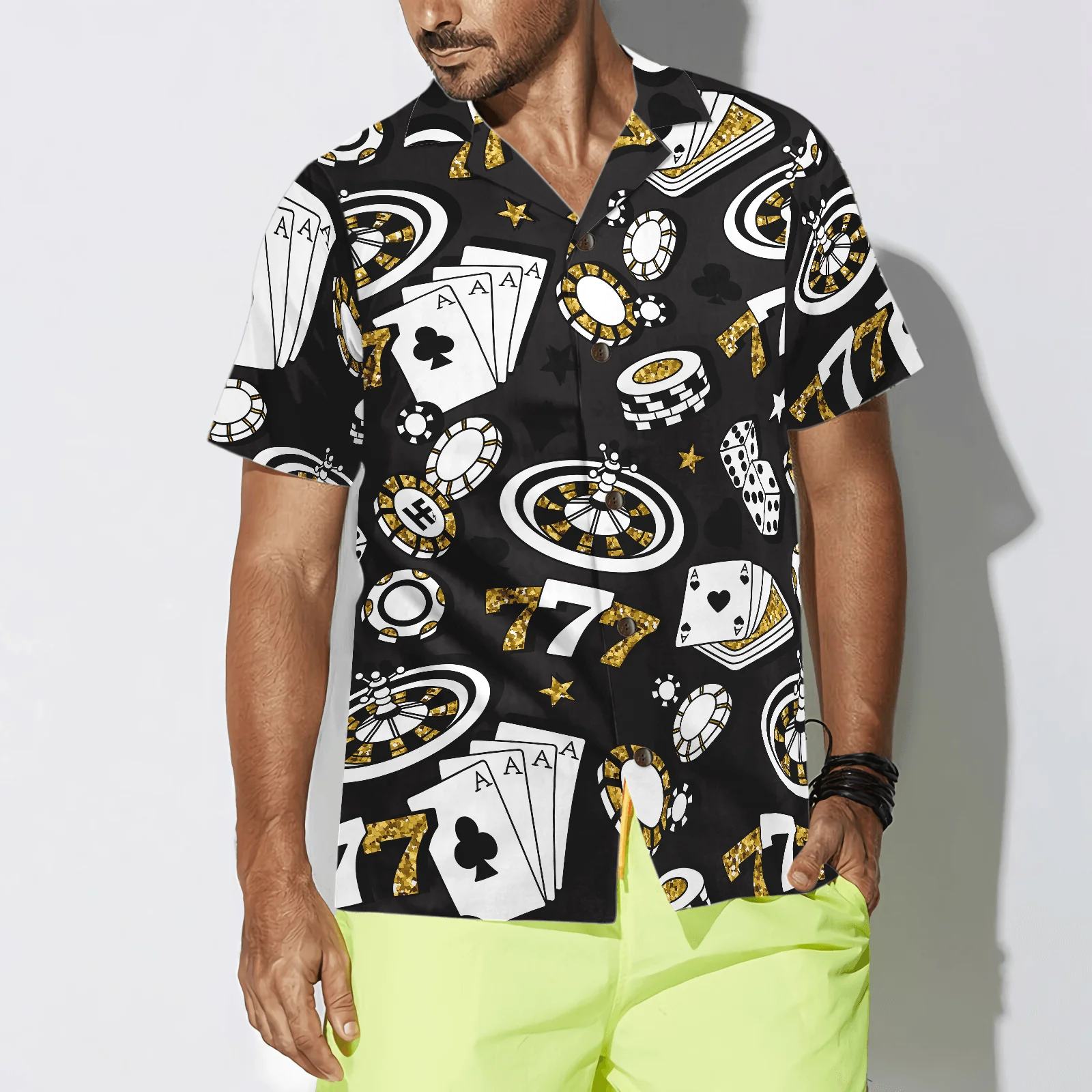 Poker Hawaiian Shirt, Playing Chip Cards Poker Hawaiian Shirt, Colorful Summer Aloha Shirt For Men Women, Perfect Gift For Friend, Chip Poker Lovers - Image 4