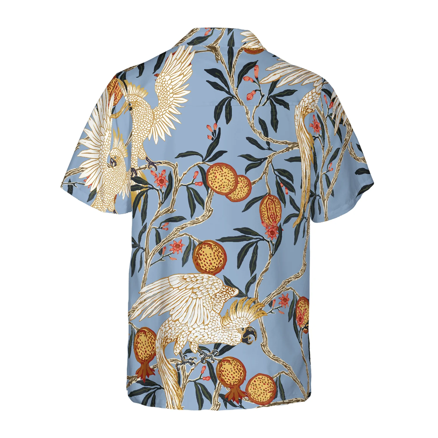 Pomegranates And Cockatoos Hawaiian Shirt, Colorful Summer Aloha Shirts For Men Women, Perfect Gift For Husband, Wife, Boyfriend, Friend - Image 5