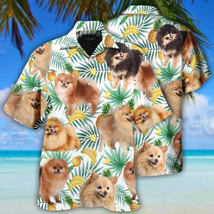 Pomeranian Aloha Hawaii Shirt - Dog Banana Tropical Style Hawaiian Shirt For Summer - Perfect Gift For Dog Lovers, Friend, Family