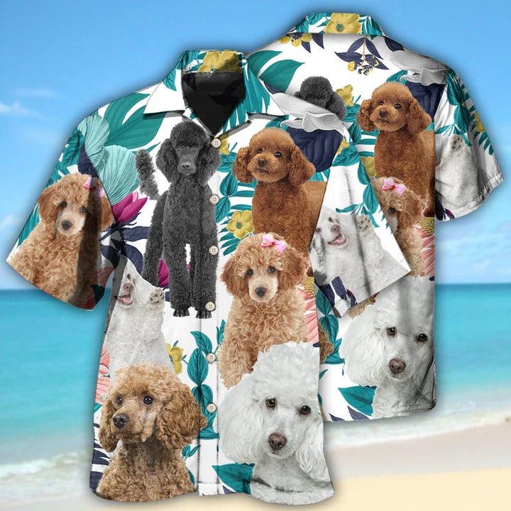 Poodle Aloha Hawaii Shirt - Poodle Lovely Tropical Leaf Hawaiian Shirt For Summer - Perfect Gift For Dog Lovers, Friend, Family